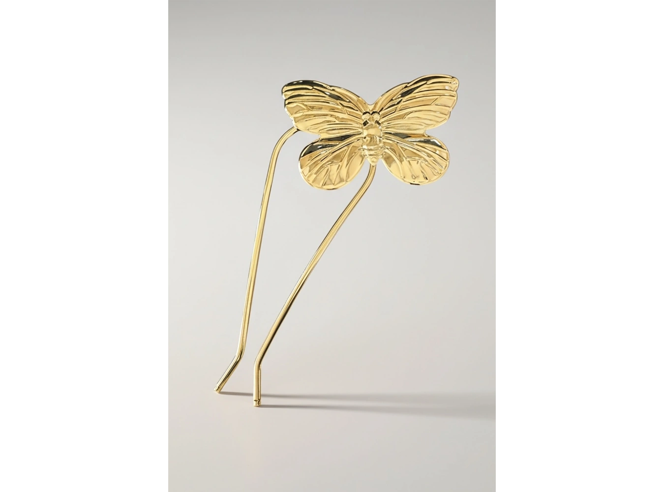 Altın Renk Kelebek Figürlü Metal Topuz Tokası