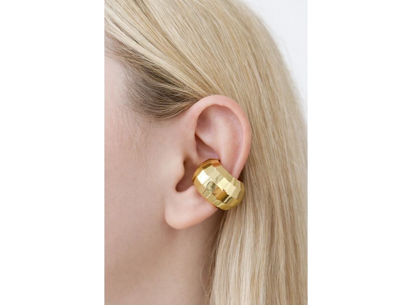 Altın Renk Kıstırmalı Tx Ear Cuff (Tek)