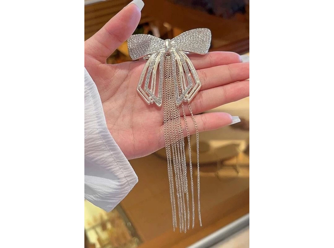 Altın Renk Kurdele Figürlü Taşlı Otomat Toka