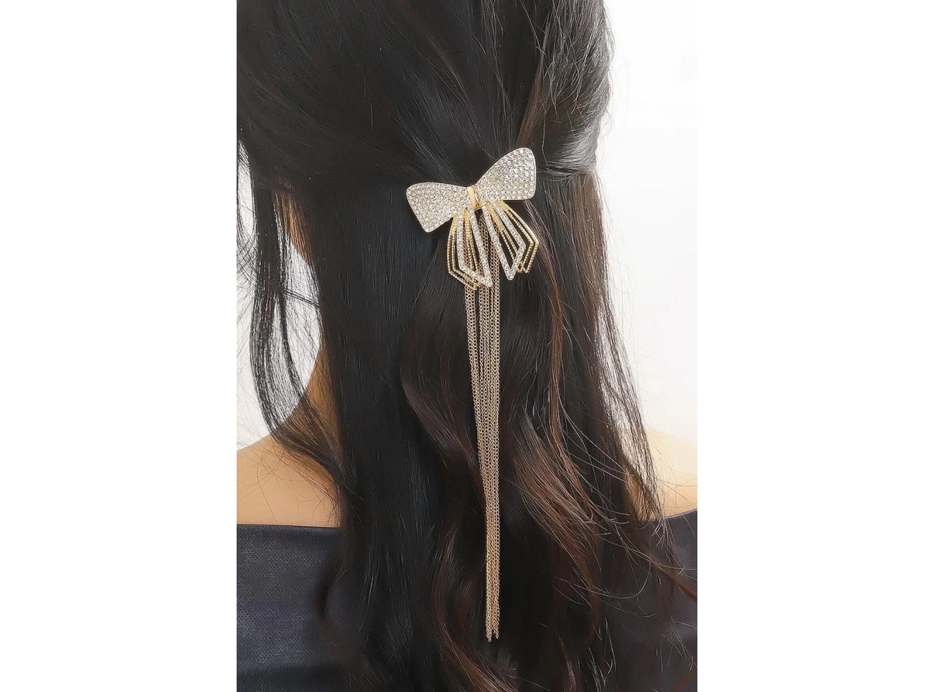 Altın Renk Kurdele Figürlü Taşlı Otomat Toka