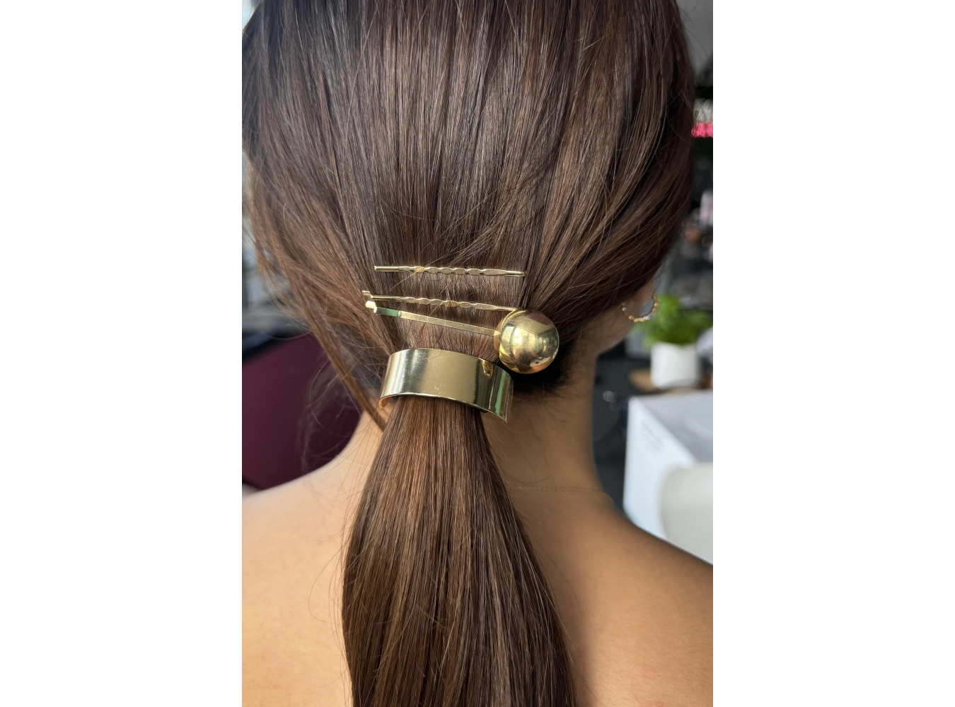 Altın Renk Lastik Ve Tel Toka Set