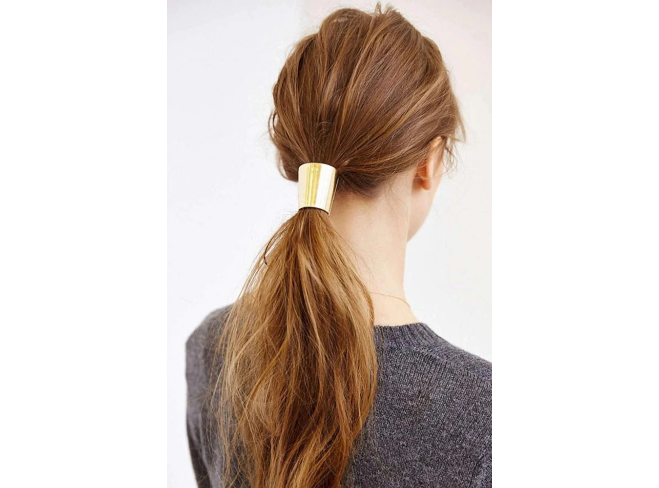 Altın Renk Metal At Kuyruğu Lastik Toka