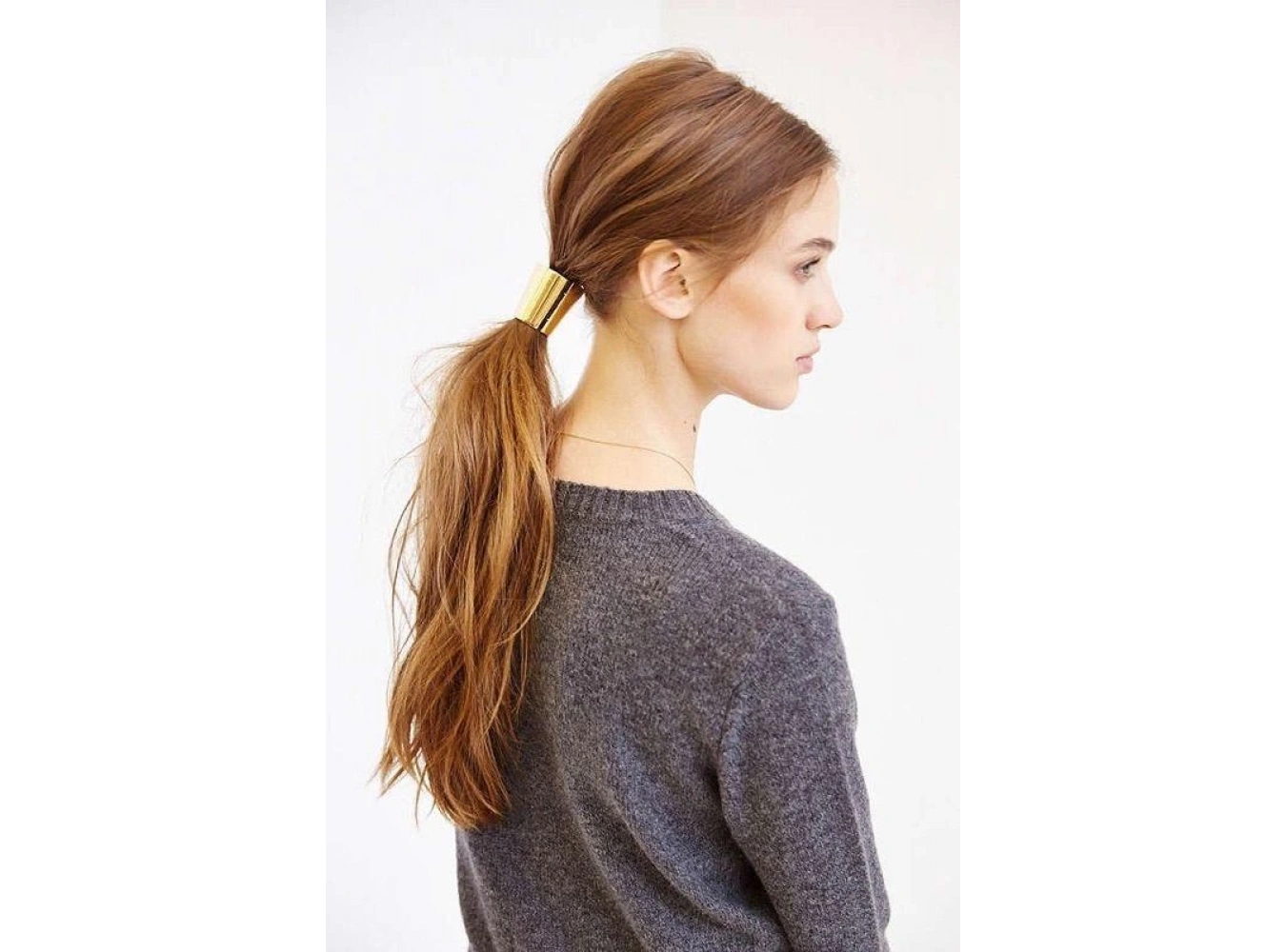 Altın Renk Metal At Kuyruğu Lastik Toka