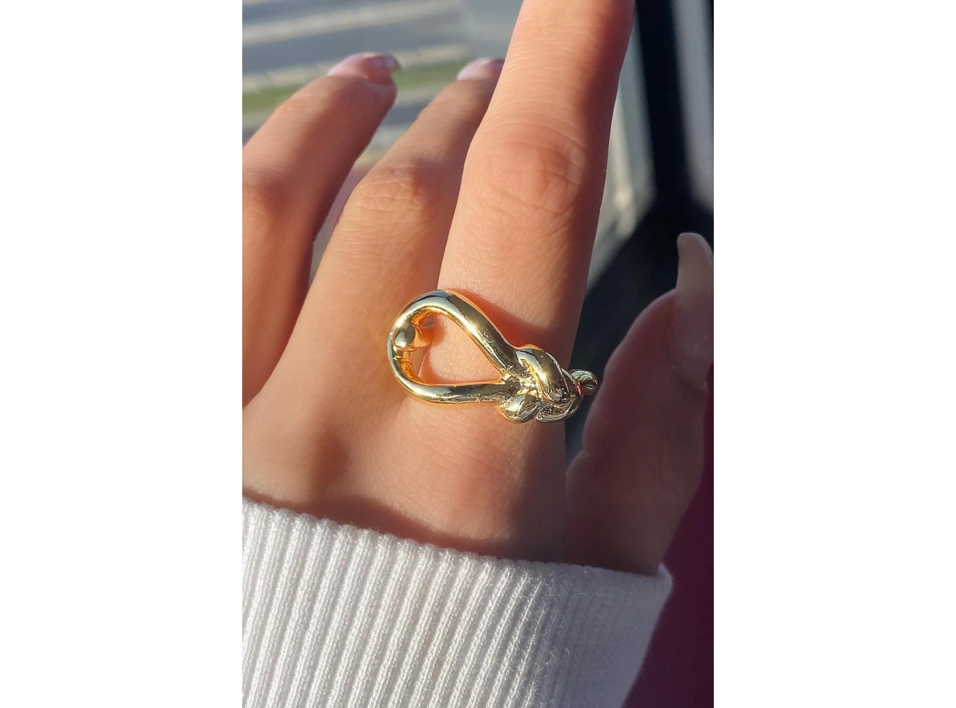 Altın Renk Metal Ayarlanabilir Yüzük