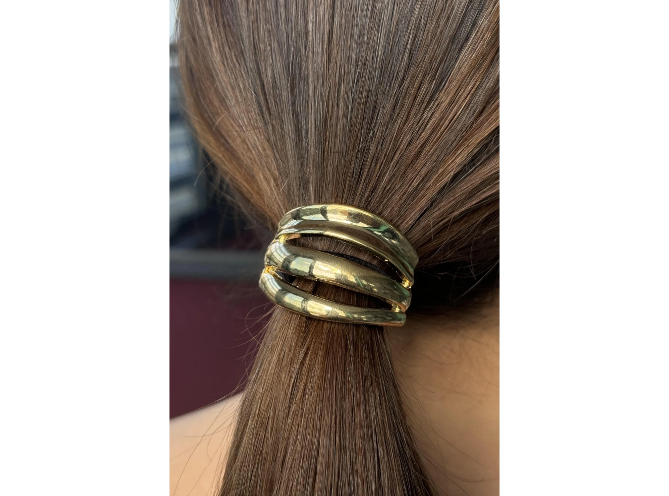 Altın Renk Metal Detaylı Lastik Toka