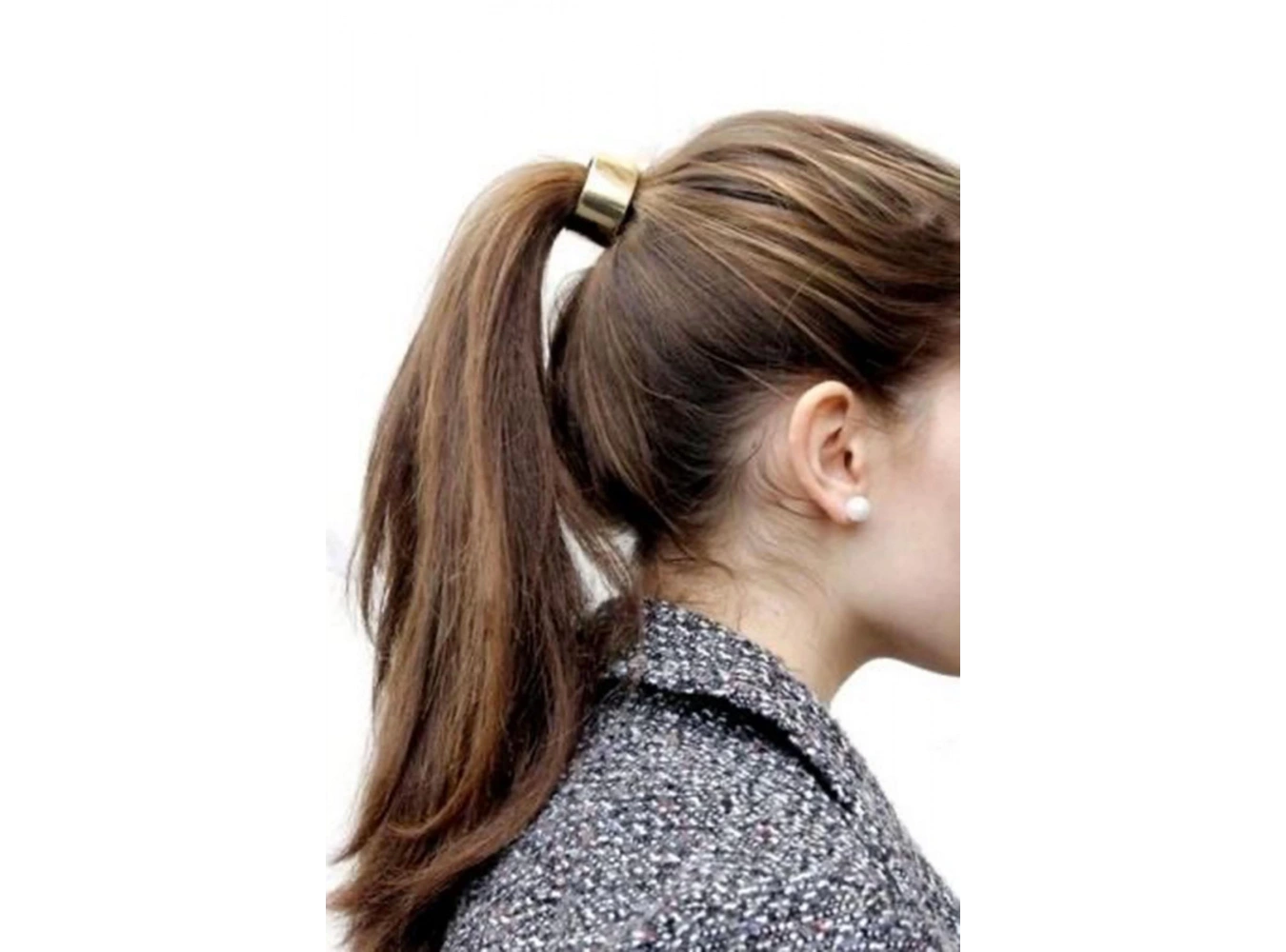 Altın Renk Metal Detaylı Lastik Toka