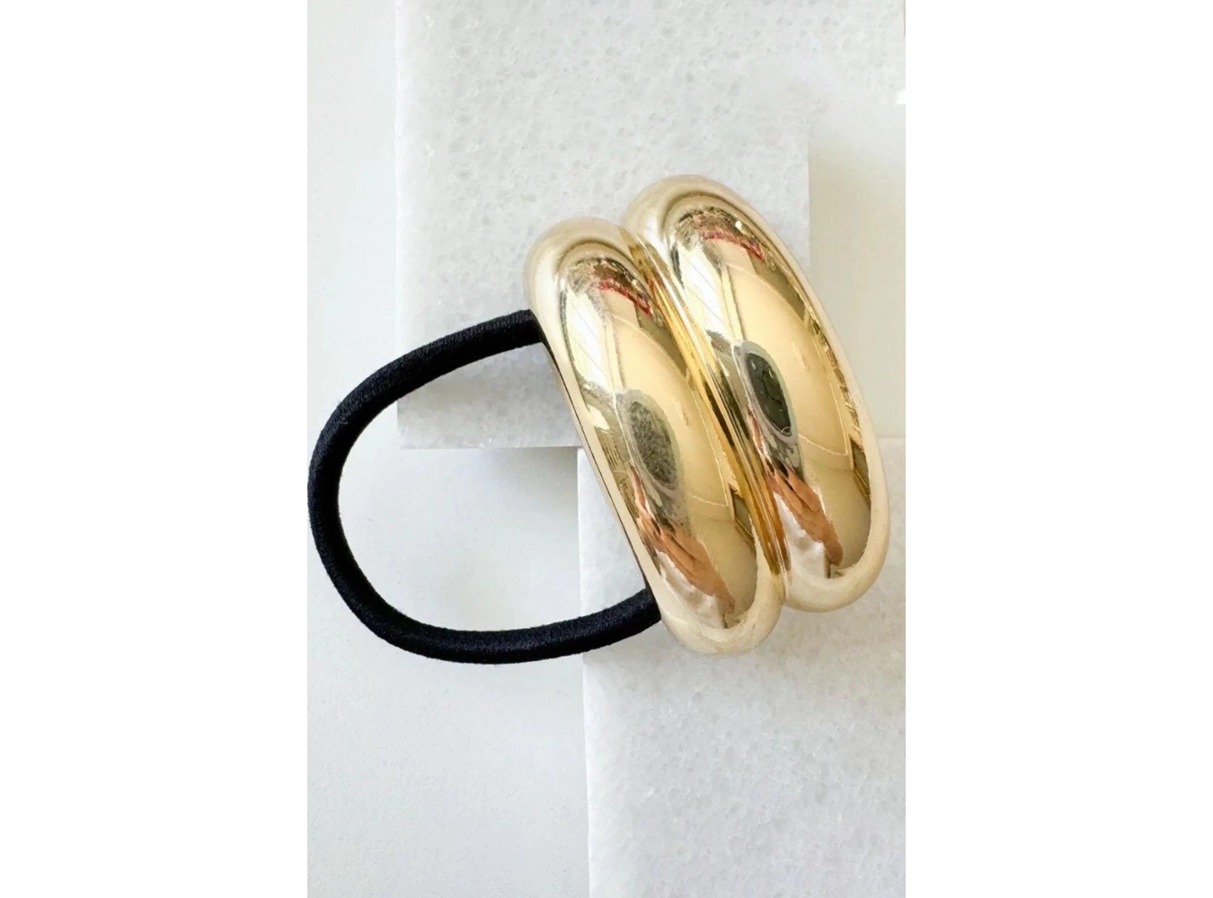 Altın Renk Metal Detaylı Lastik Toka