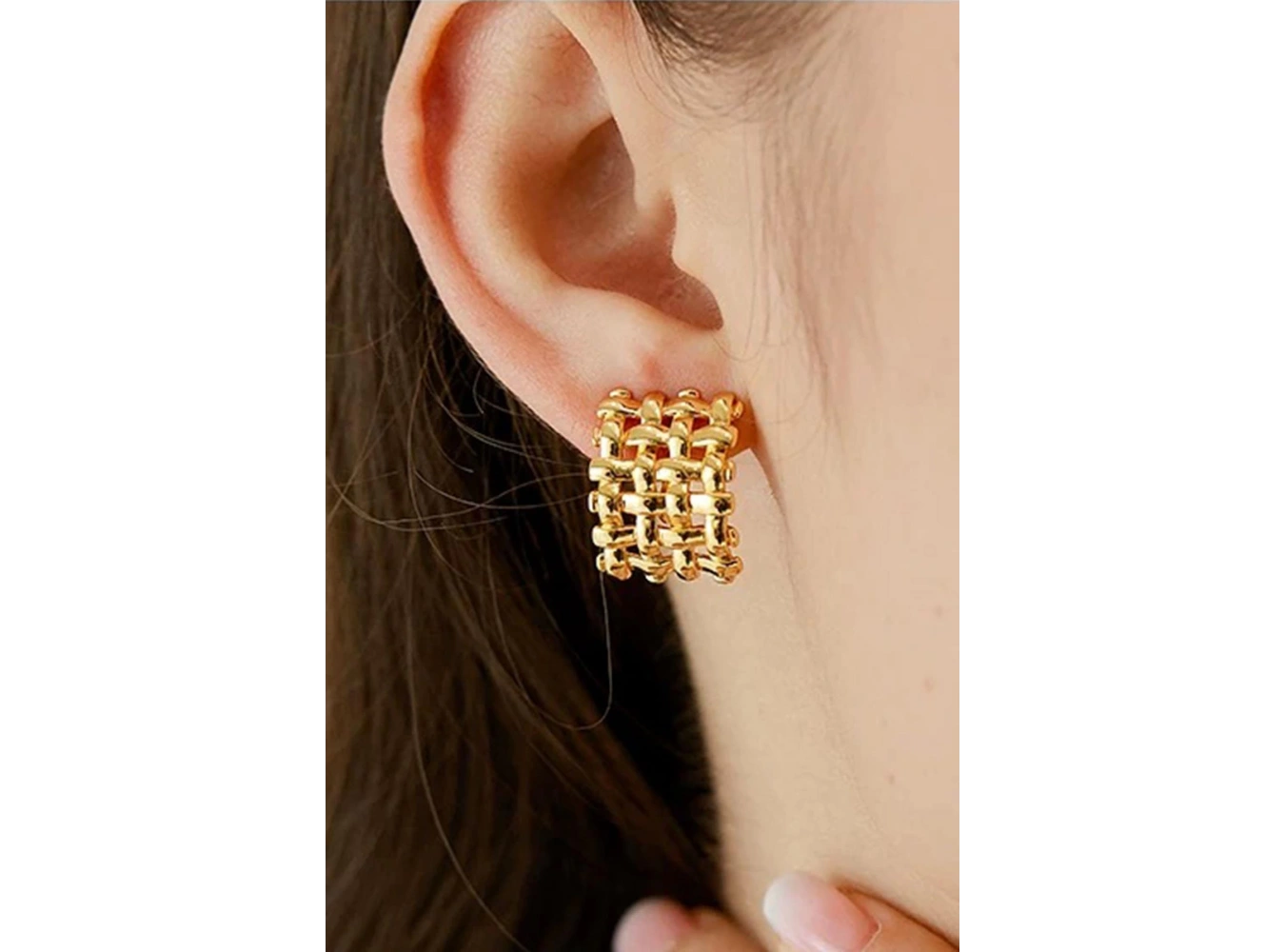 Altın Renk Metal Küpe (Çift)