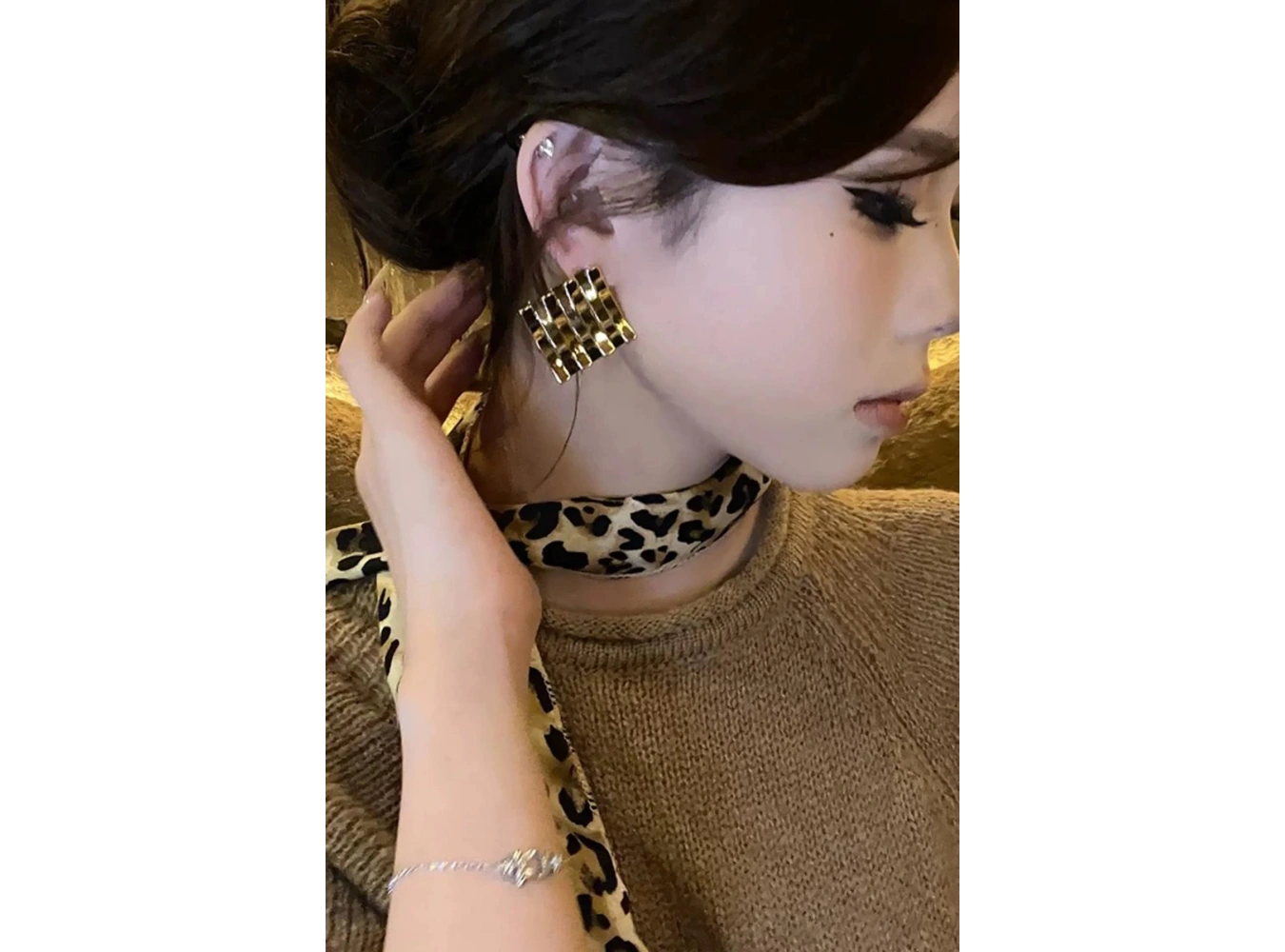 Altın Renk Metal Küpe (Çift)