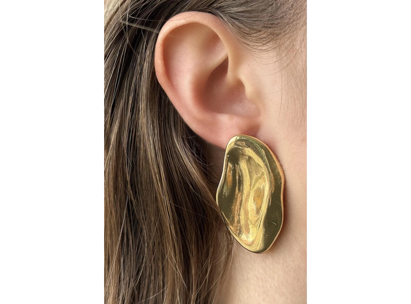 Altın Renk Çelik Küpe (Çift)