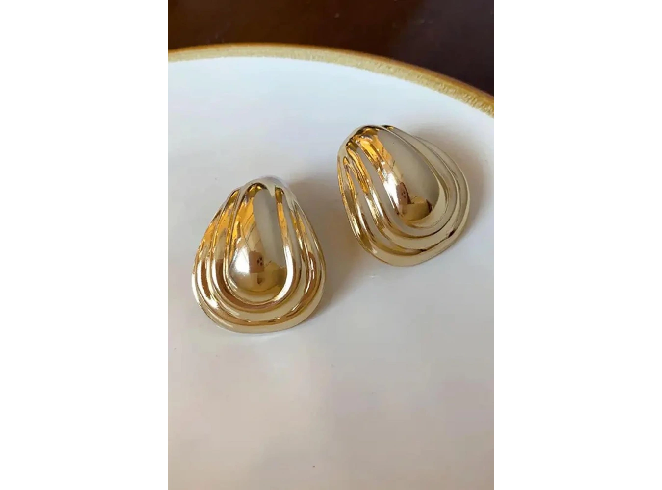 Altın Renk Metal Küpe (Çift)