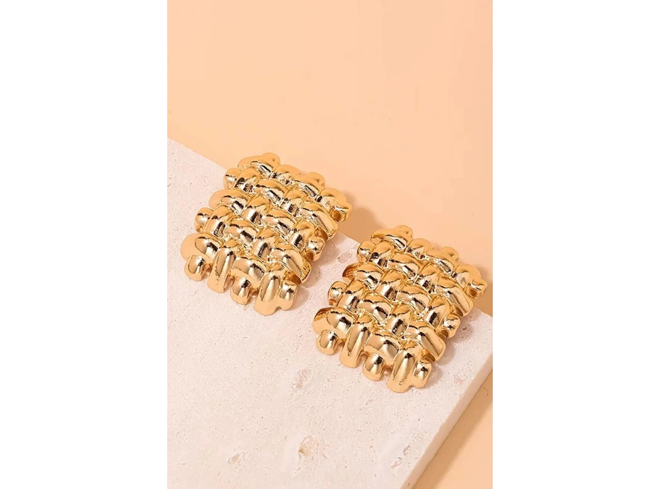 Altın Renk Metal Küpe (Çift)