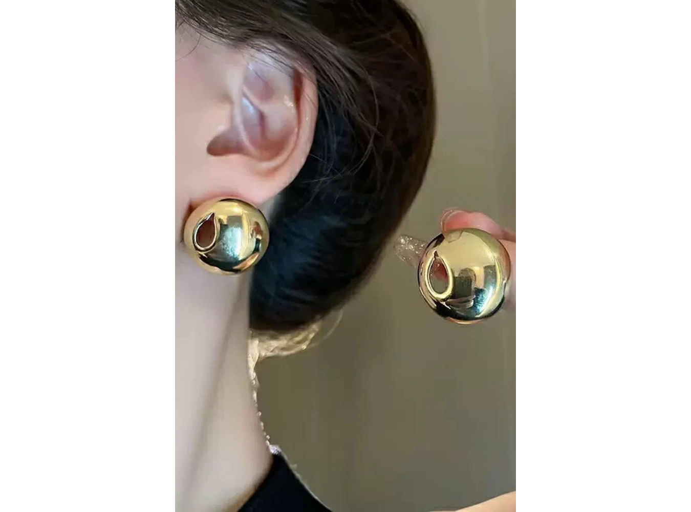 Altın Renk Metal Küpe (Çift)