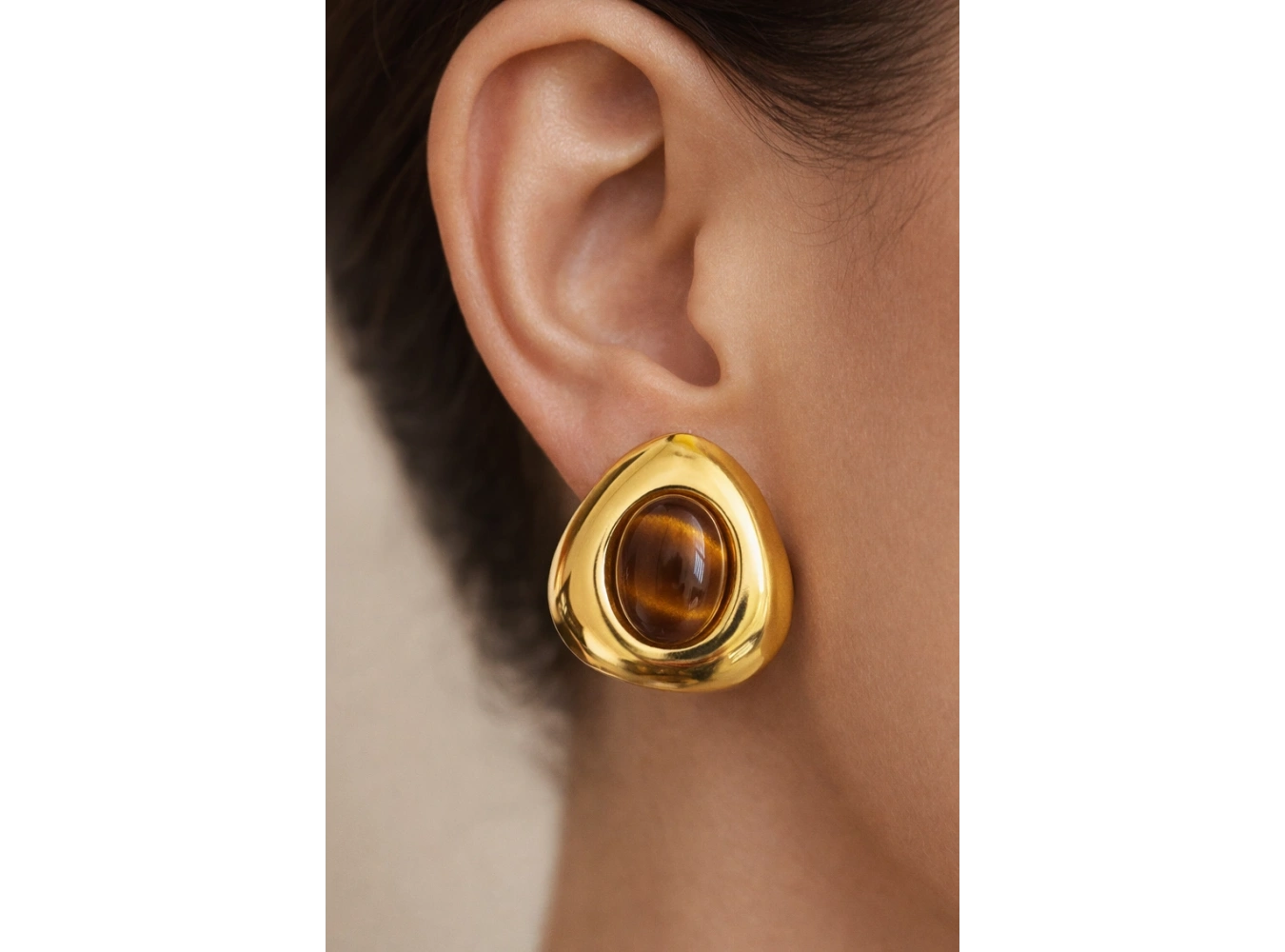 Altın Renk Metal Küpe (Çift)