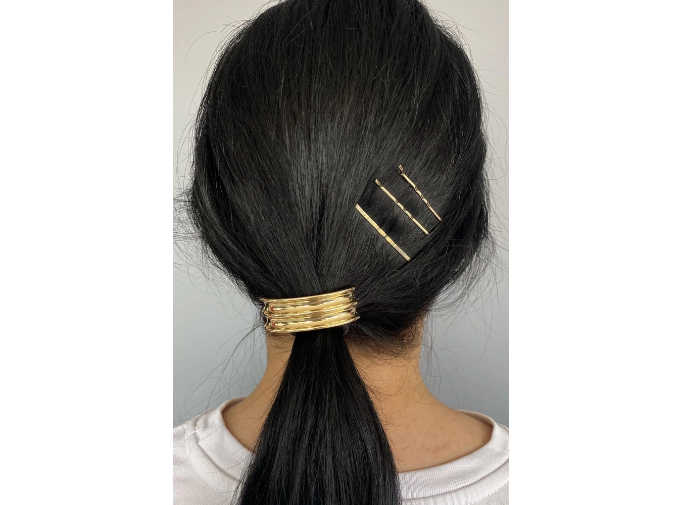 Altın Renk Metal Lastik Ve Tel Toka Set