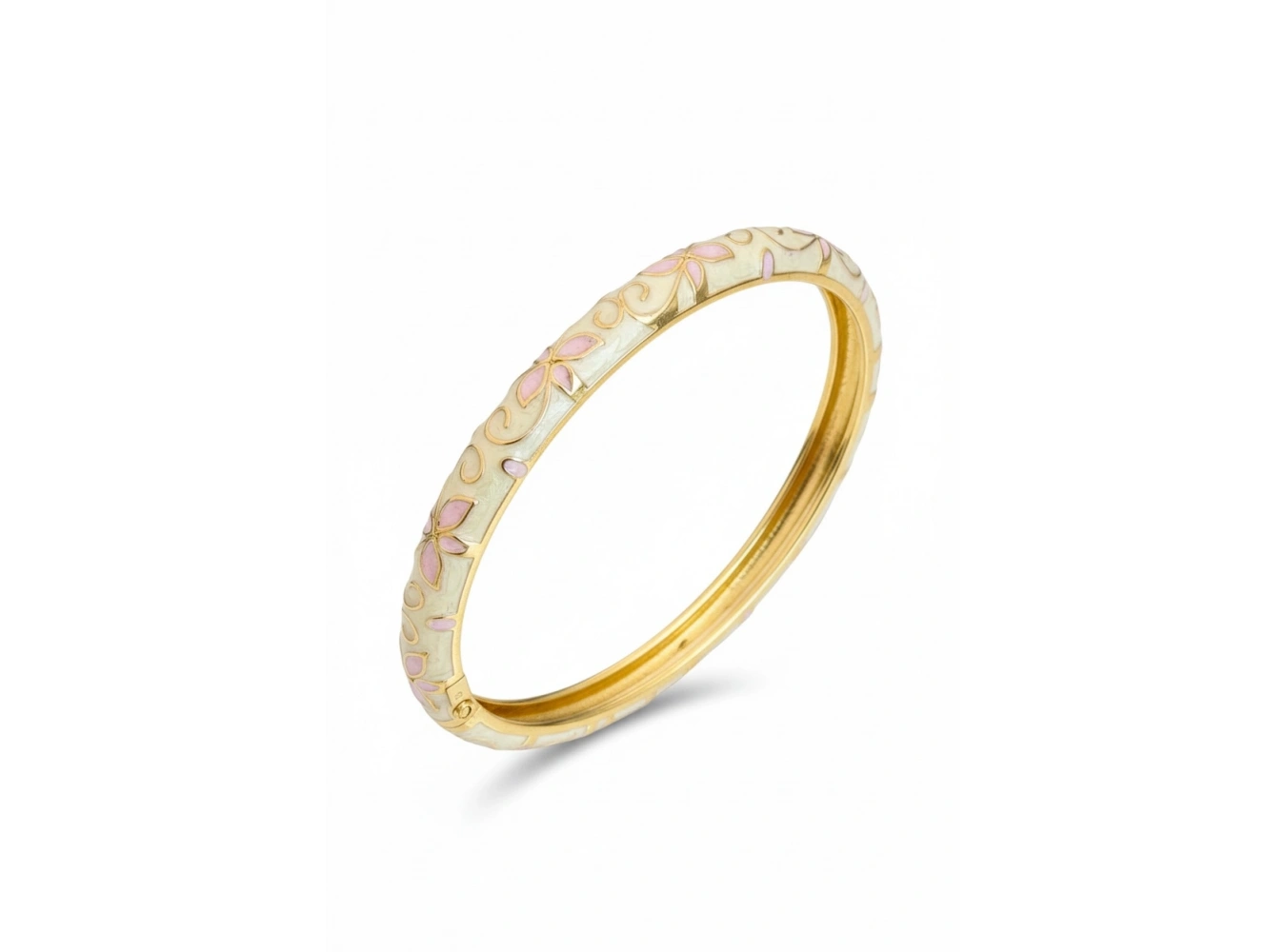 Altın Renk Mineli Kelepçe Bileklik