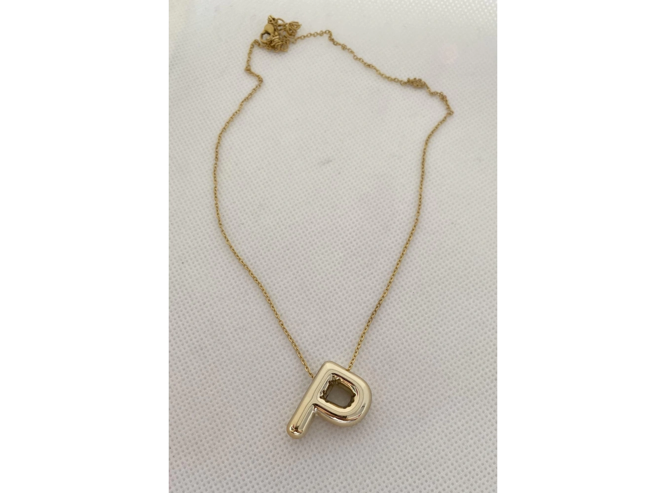 Altın Renk P Harf Çelik Balon Kolye