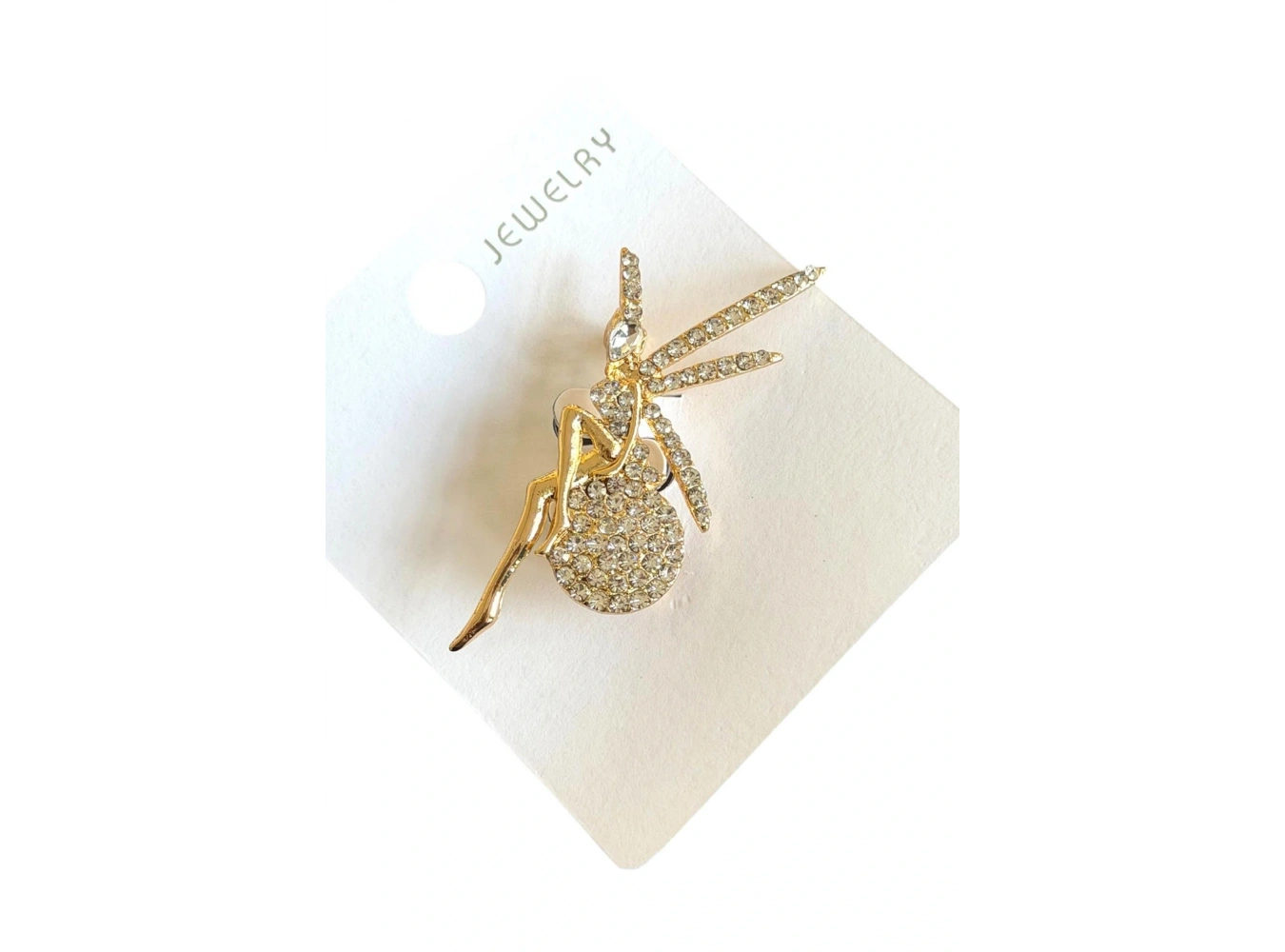 Altın Renk Peri Figürlü Broş