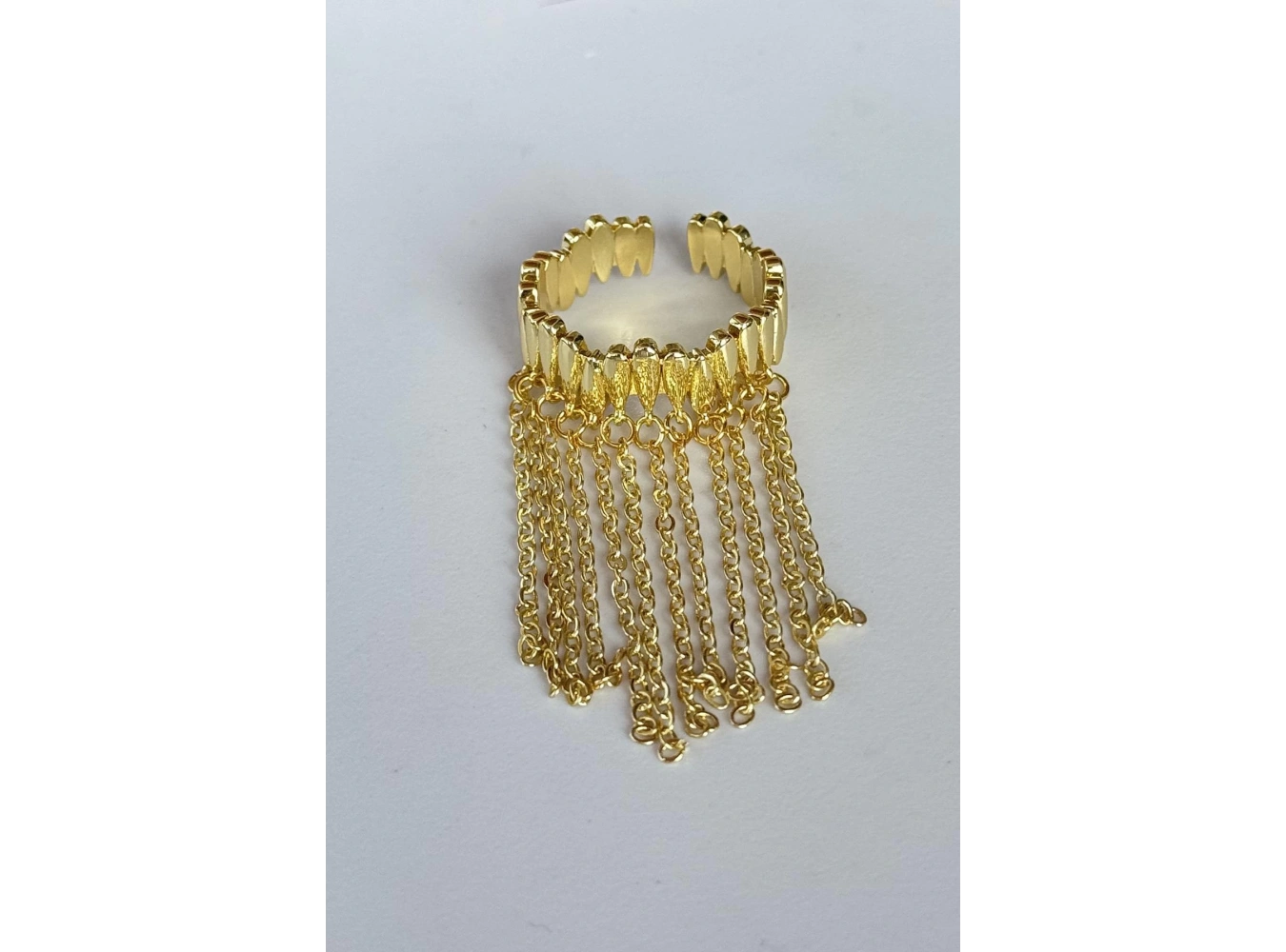 Altın Renk Sallantılı Ayarlanabilir Yüzük