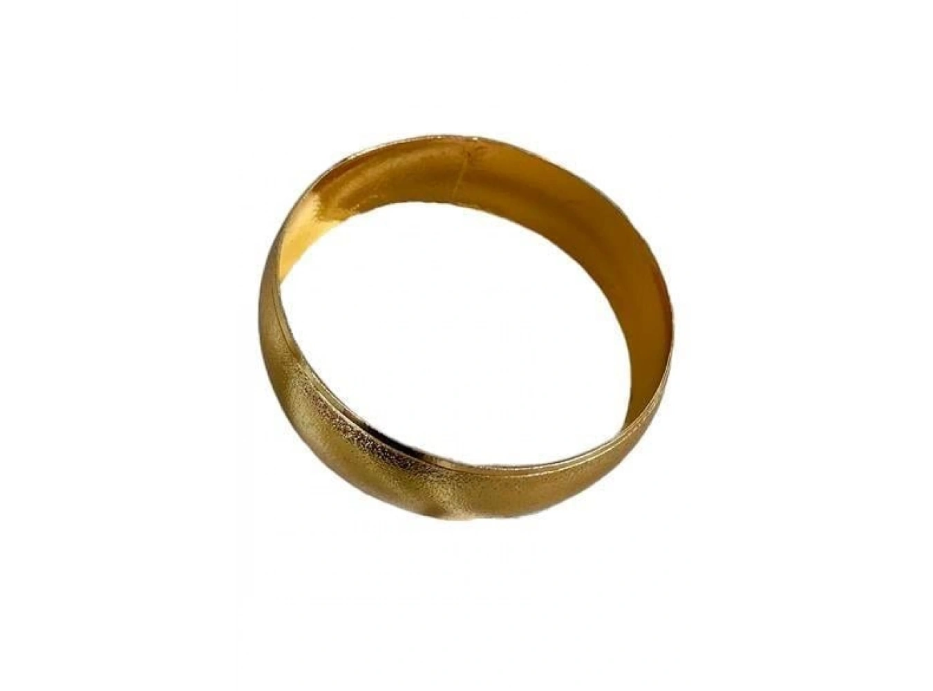 Altın Renk Simli Bilezik Kalın Kenarlı(20MM)