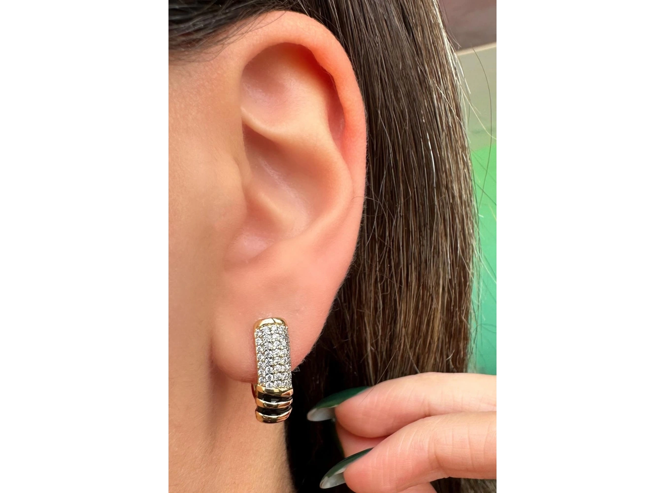 Altın Renk Taş Detayl Çelik Xuping Küpe (Çift)