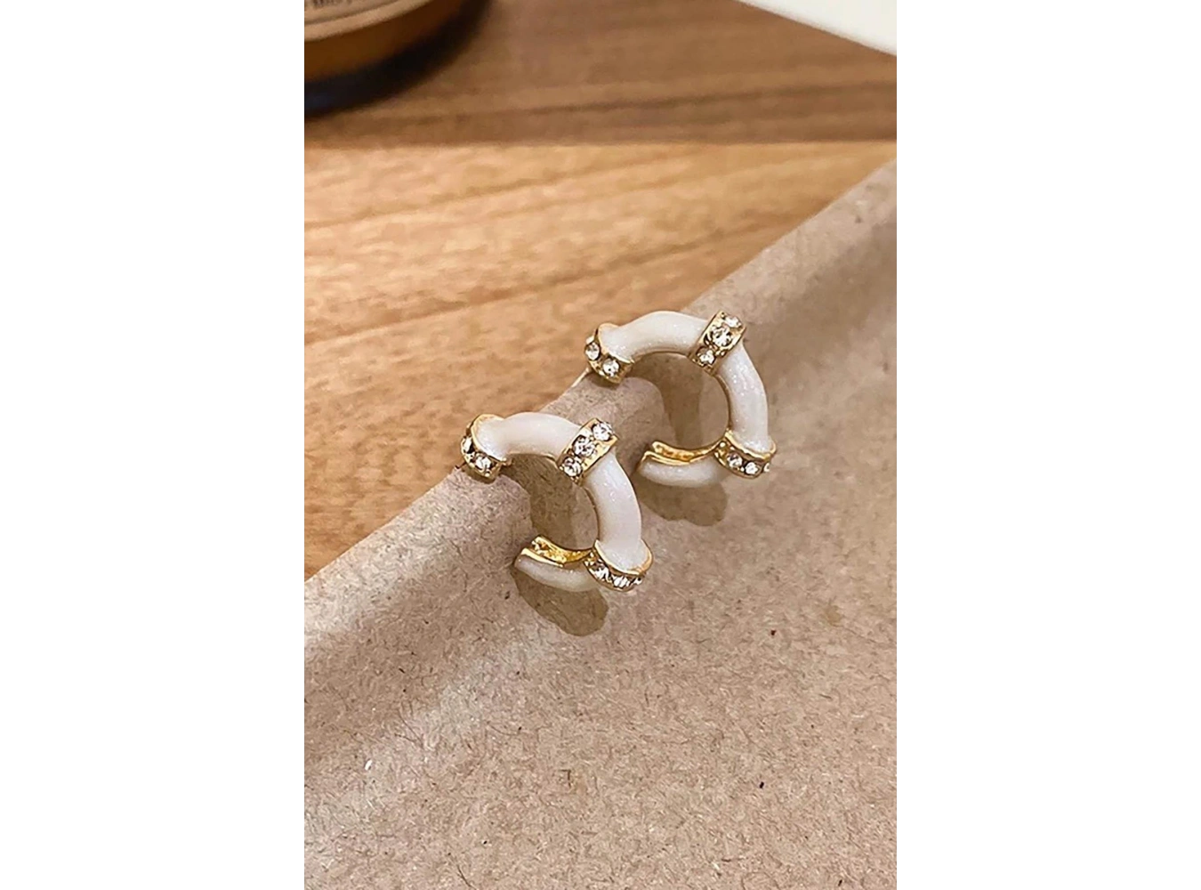 Altın Renk Taş Detaylı 14K Altın Kaplama Xuping Küpe (Çift)