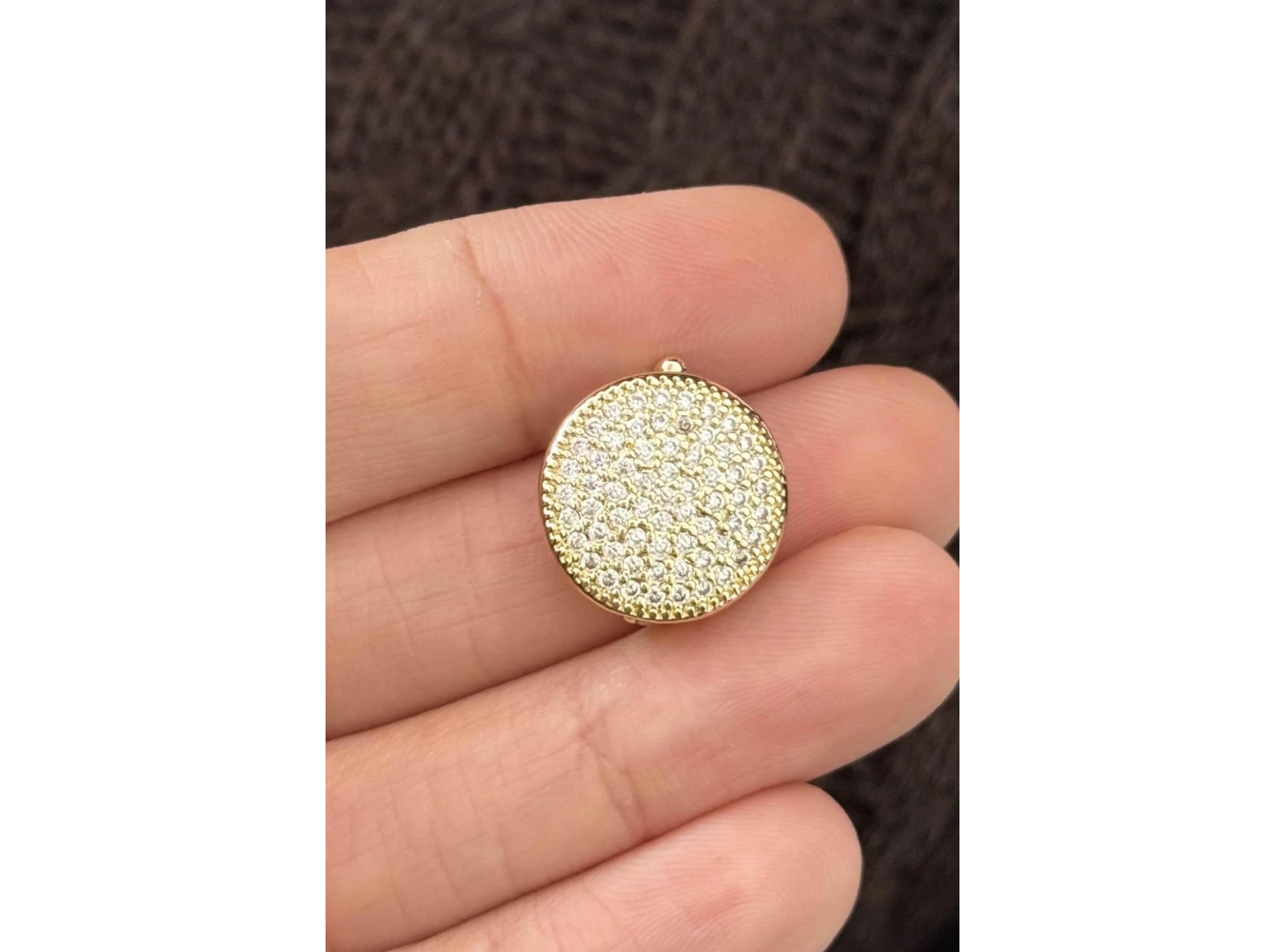 Altın Renk Taş Detaylı Ajda Charm / Kolye/ Bileklik Ucu