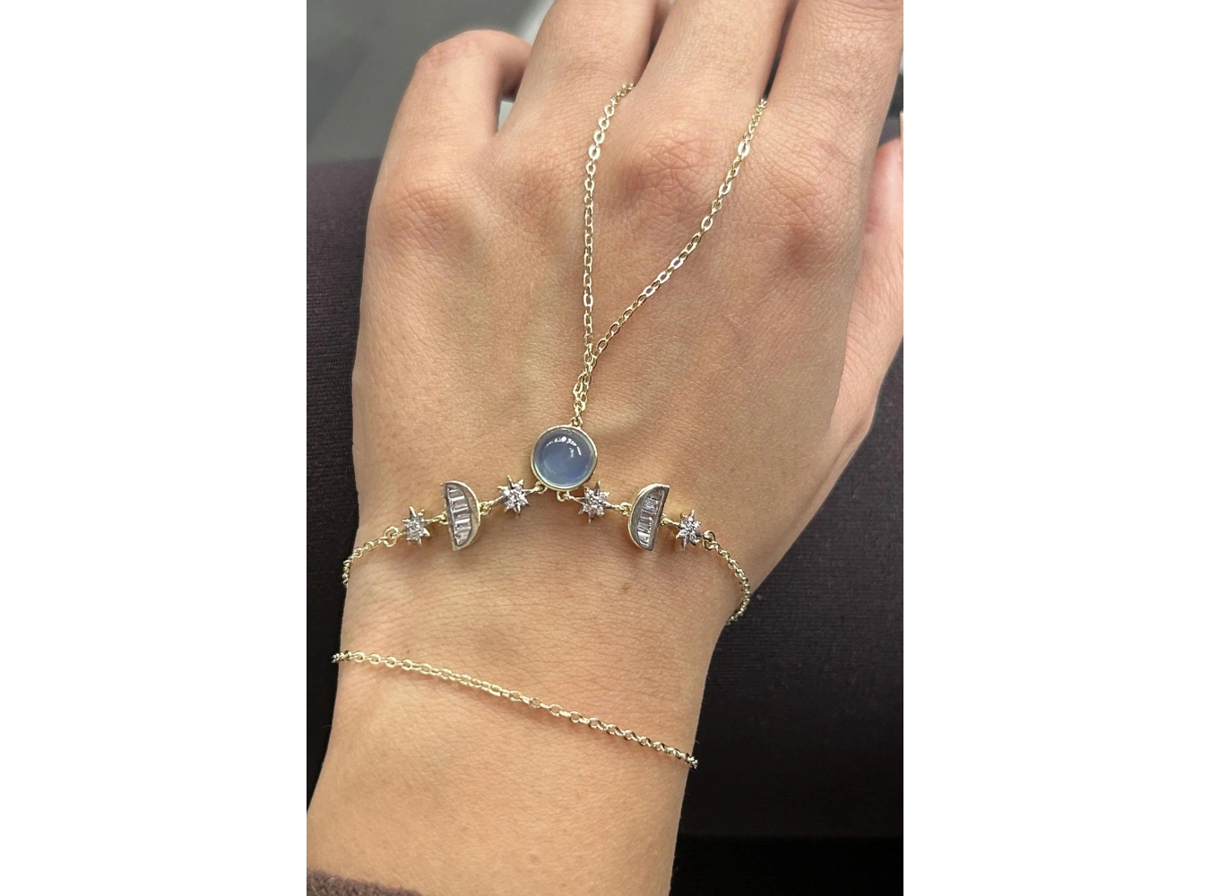 Altın Renk Taş Detaylı Altın Kaplama VİP Şahmeran