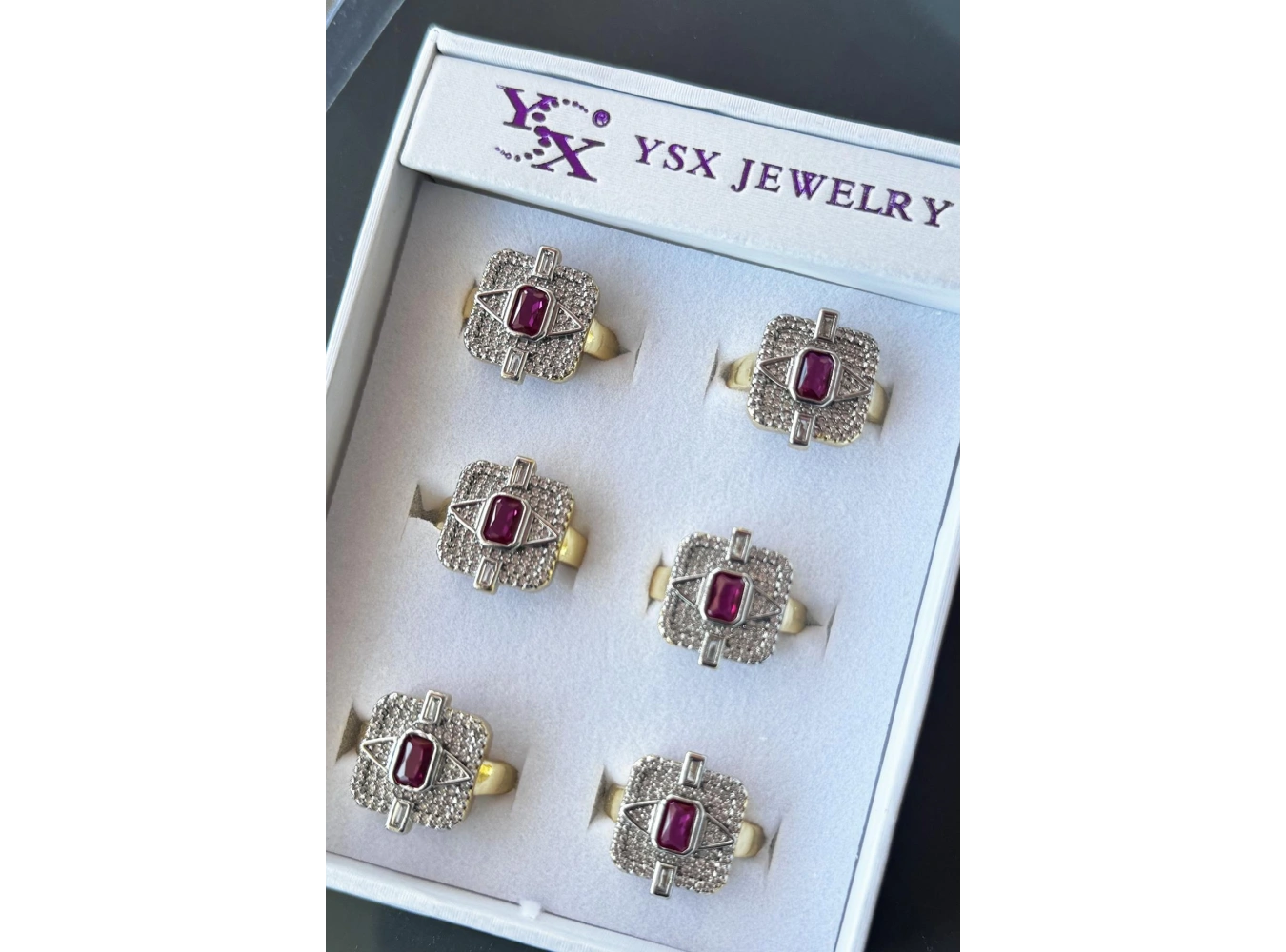 Altın Renk Taş Detaylı Ayarlanabilir YSX Yüzük