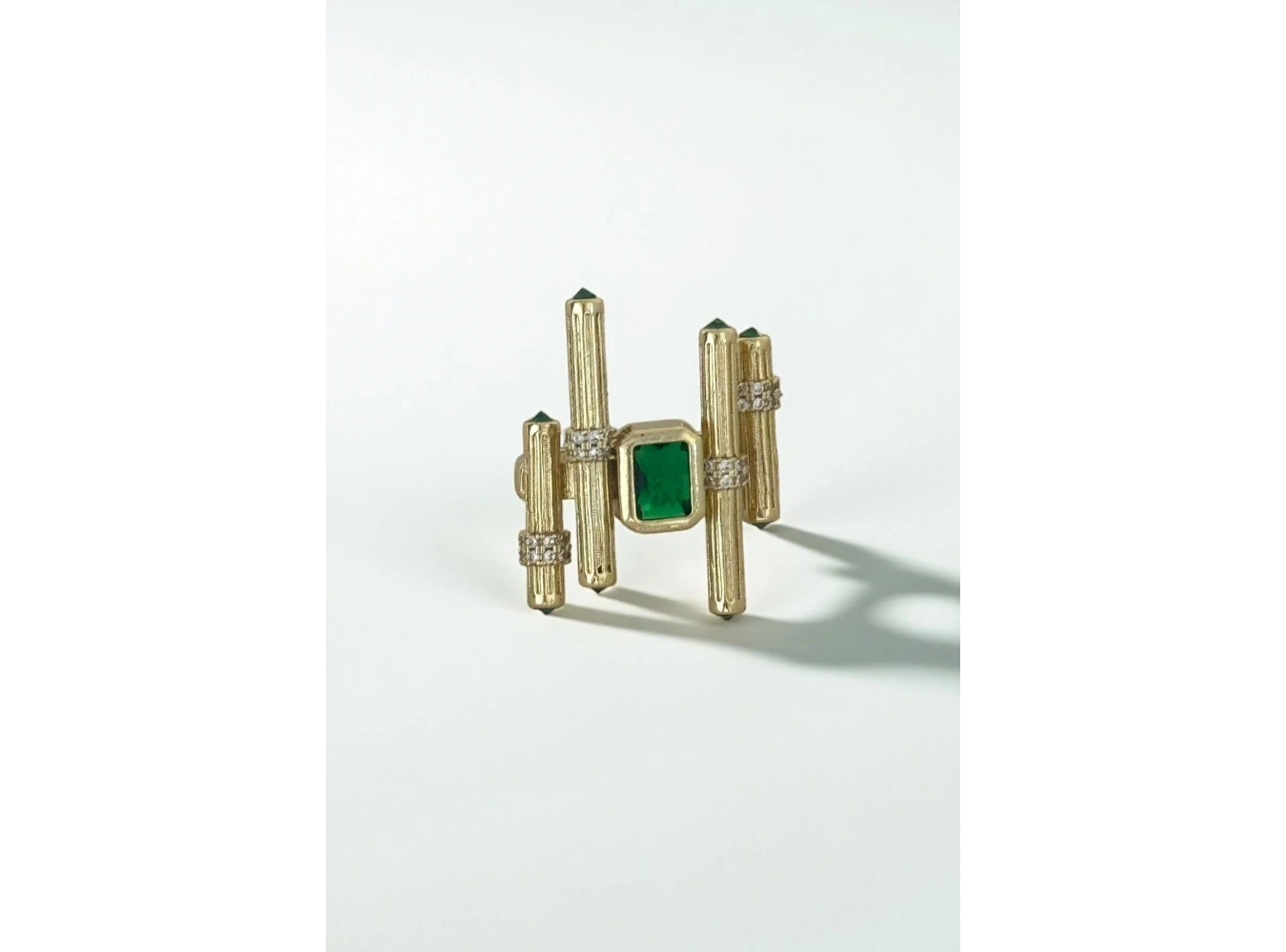 Altın Renk Taş Detaylı Ayarlanabilir YSX Yüzük