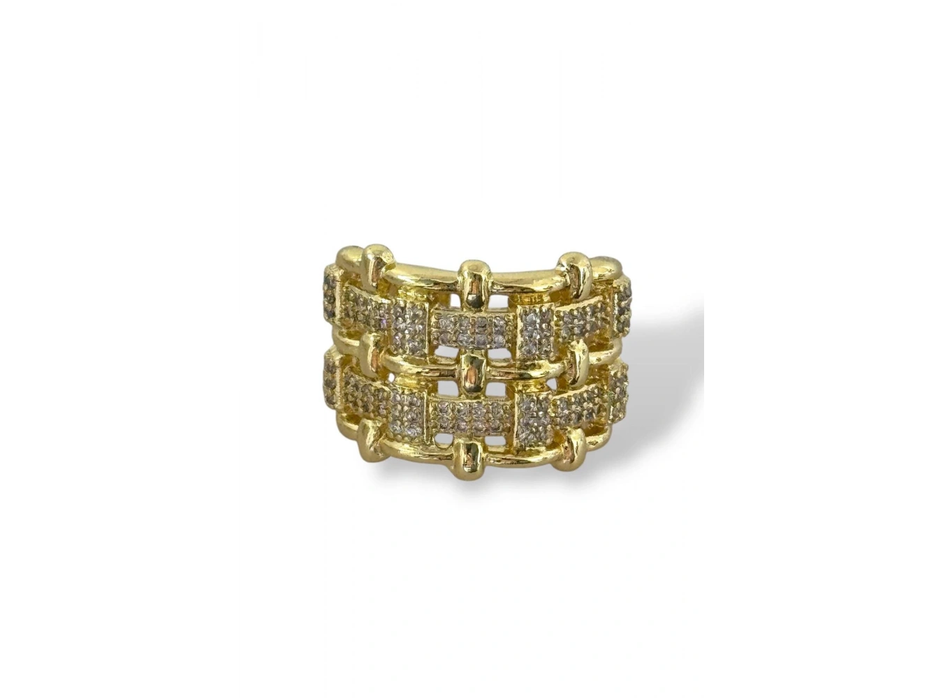 Altın Renk Taş Detaylı Ayarlanabilir YSX Yüzük