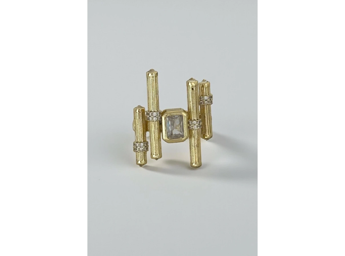 Altın Renk Taş Detaylı Ayarlanabilir YSX Yüzük