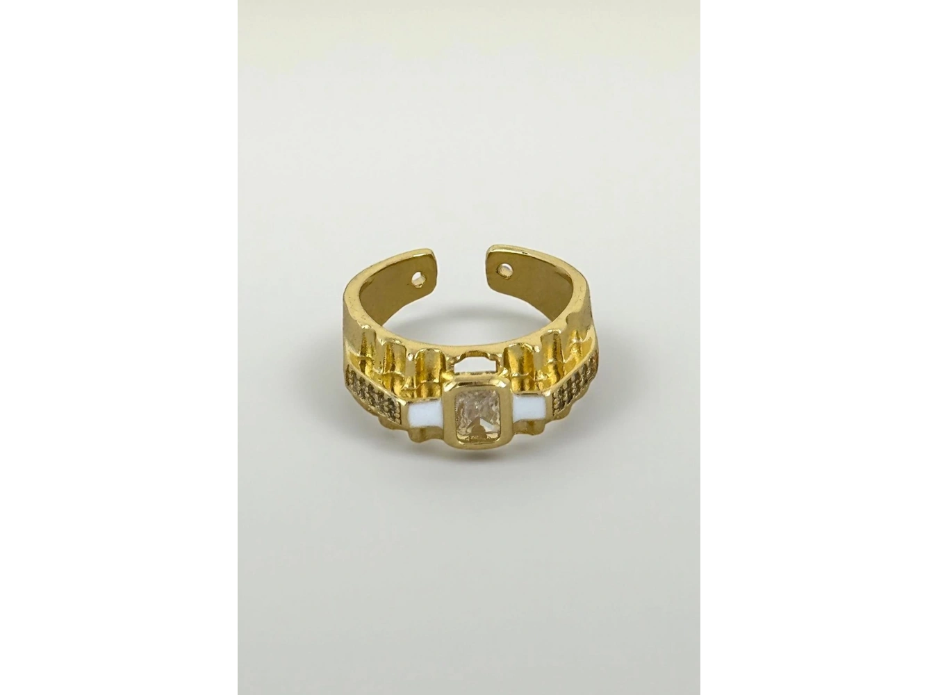 Altın Renk Taş Detaylı Ayarlanabilir YSX Yüzük