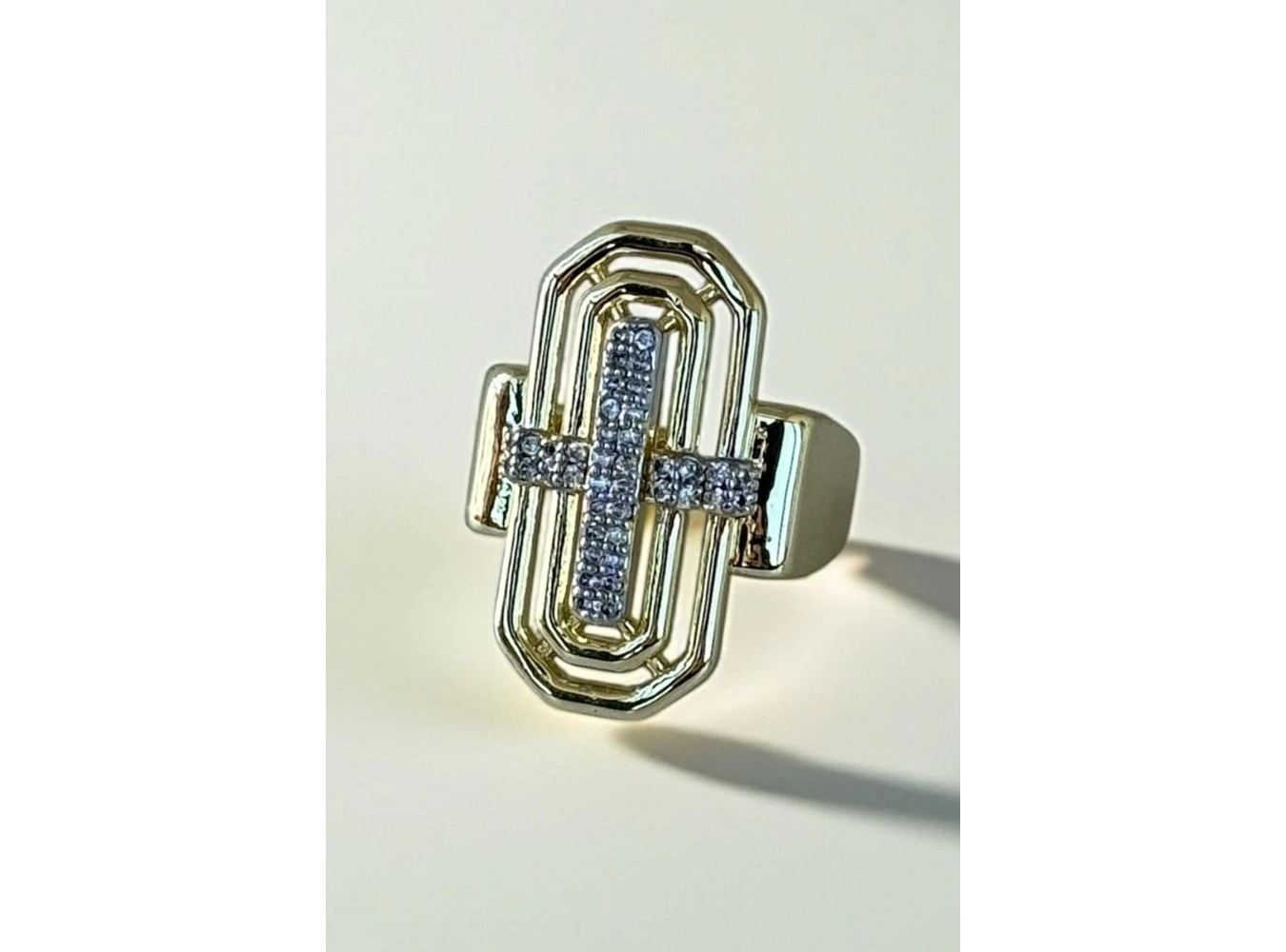 Altın Renk Taş Detaylı Ayarlanabilir YSX Yüzük