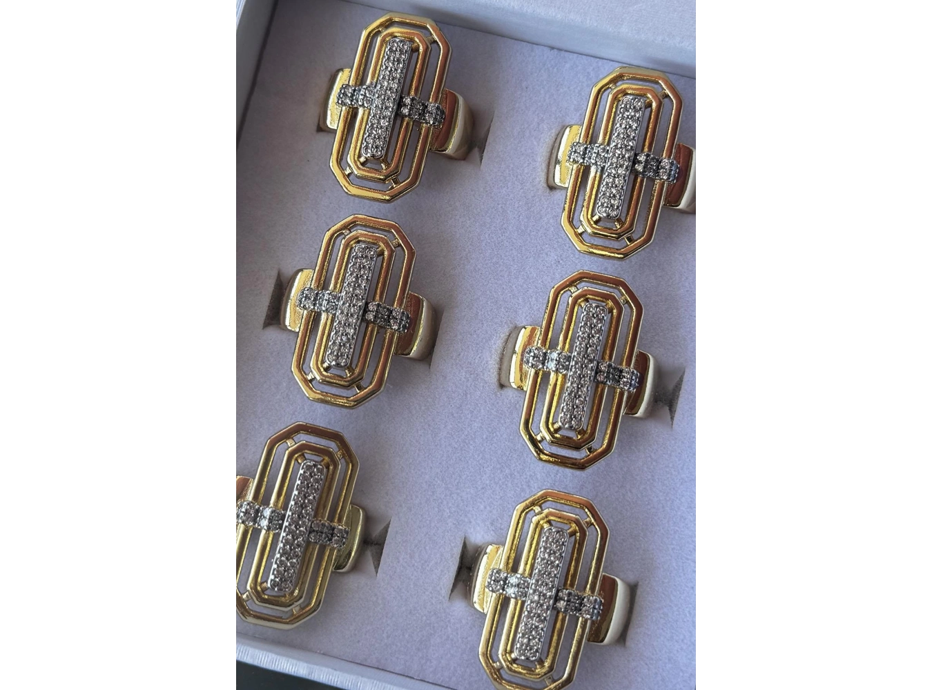 Altın Renk Taş Detaylı Ayarlanabilir YSX Yüzük