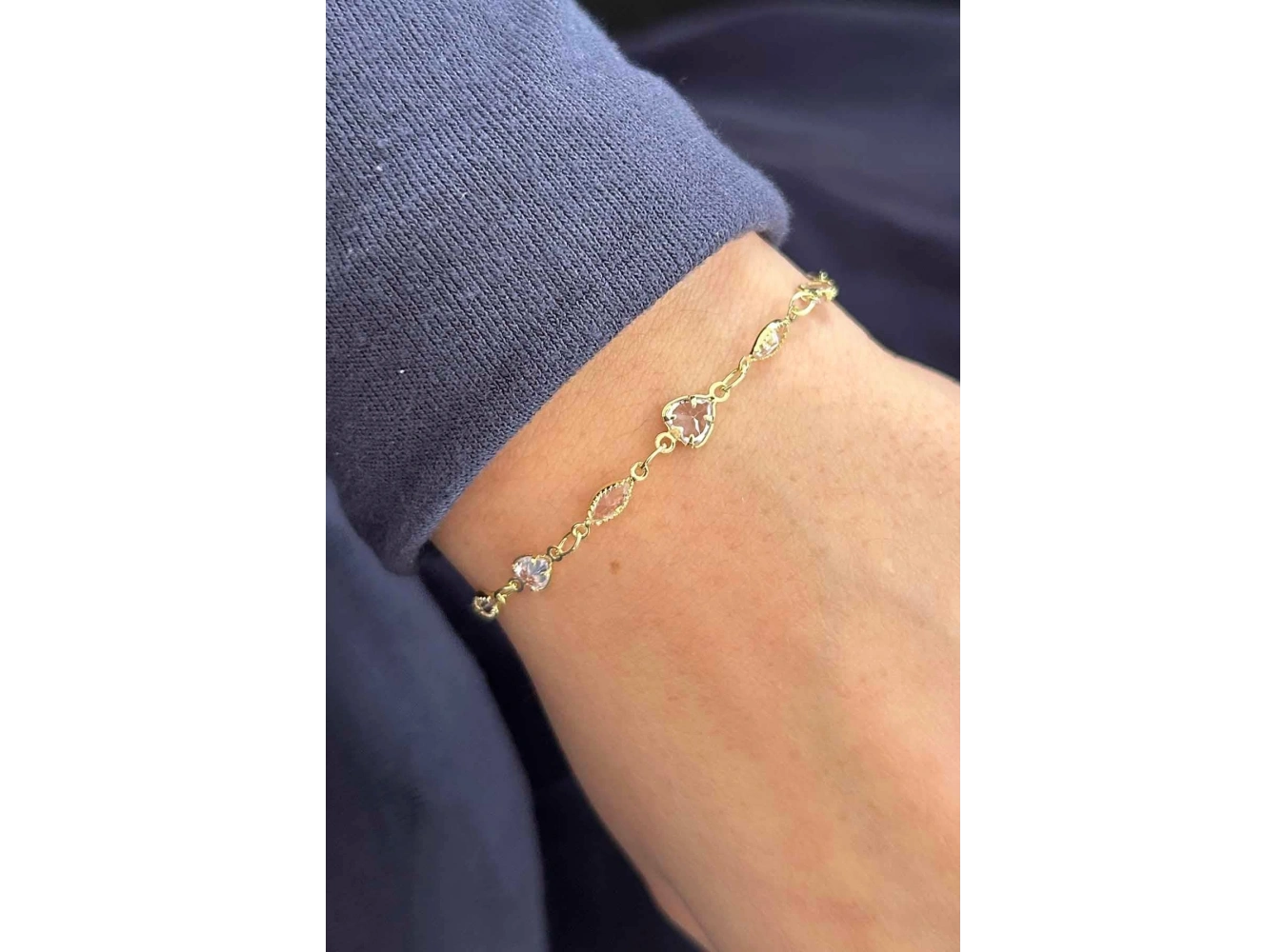 Altın Renk Taş Detaylı Bileklik