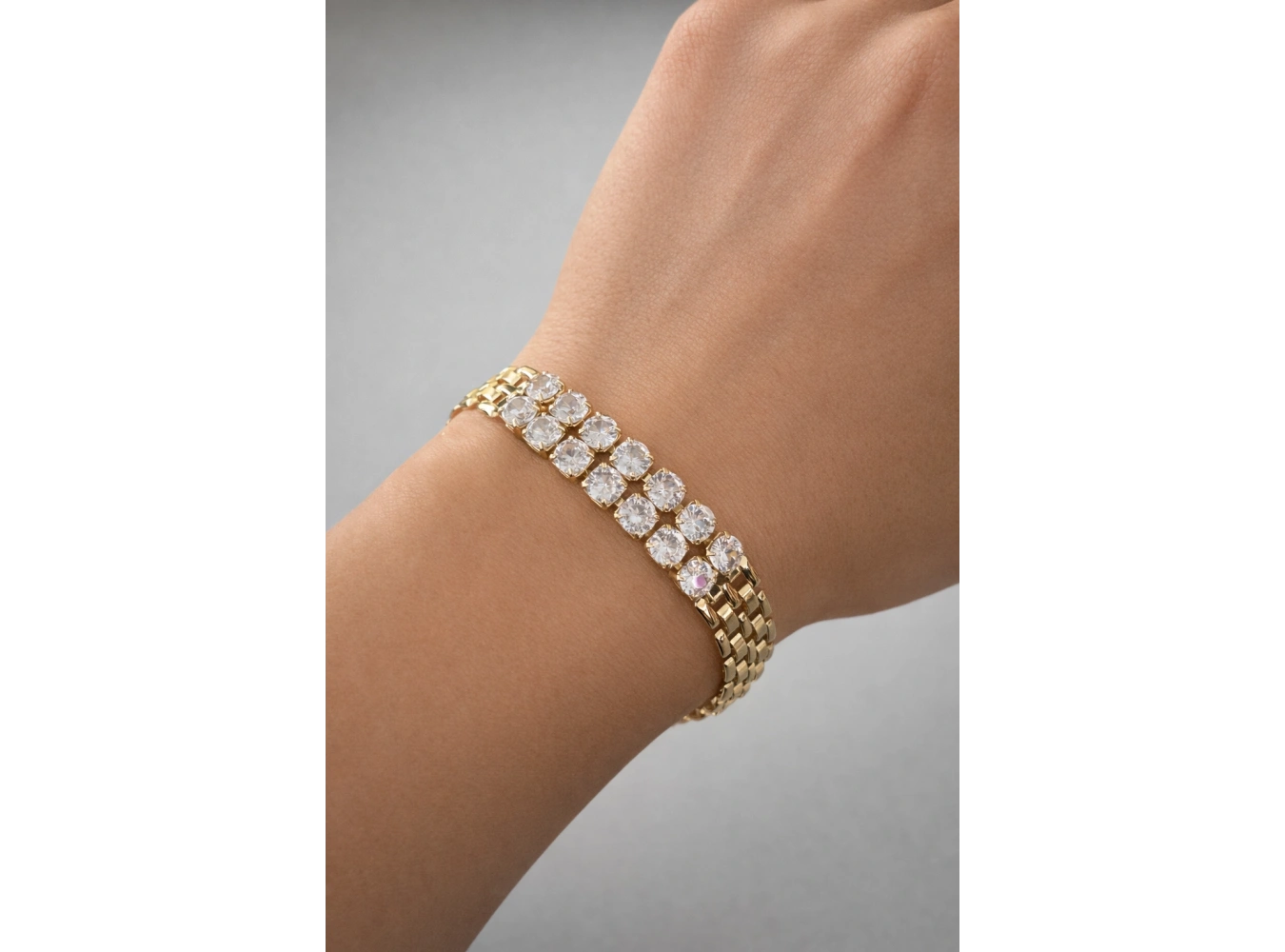 Altın Renk Taş Detaylı Bileklik