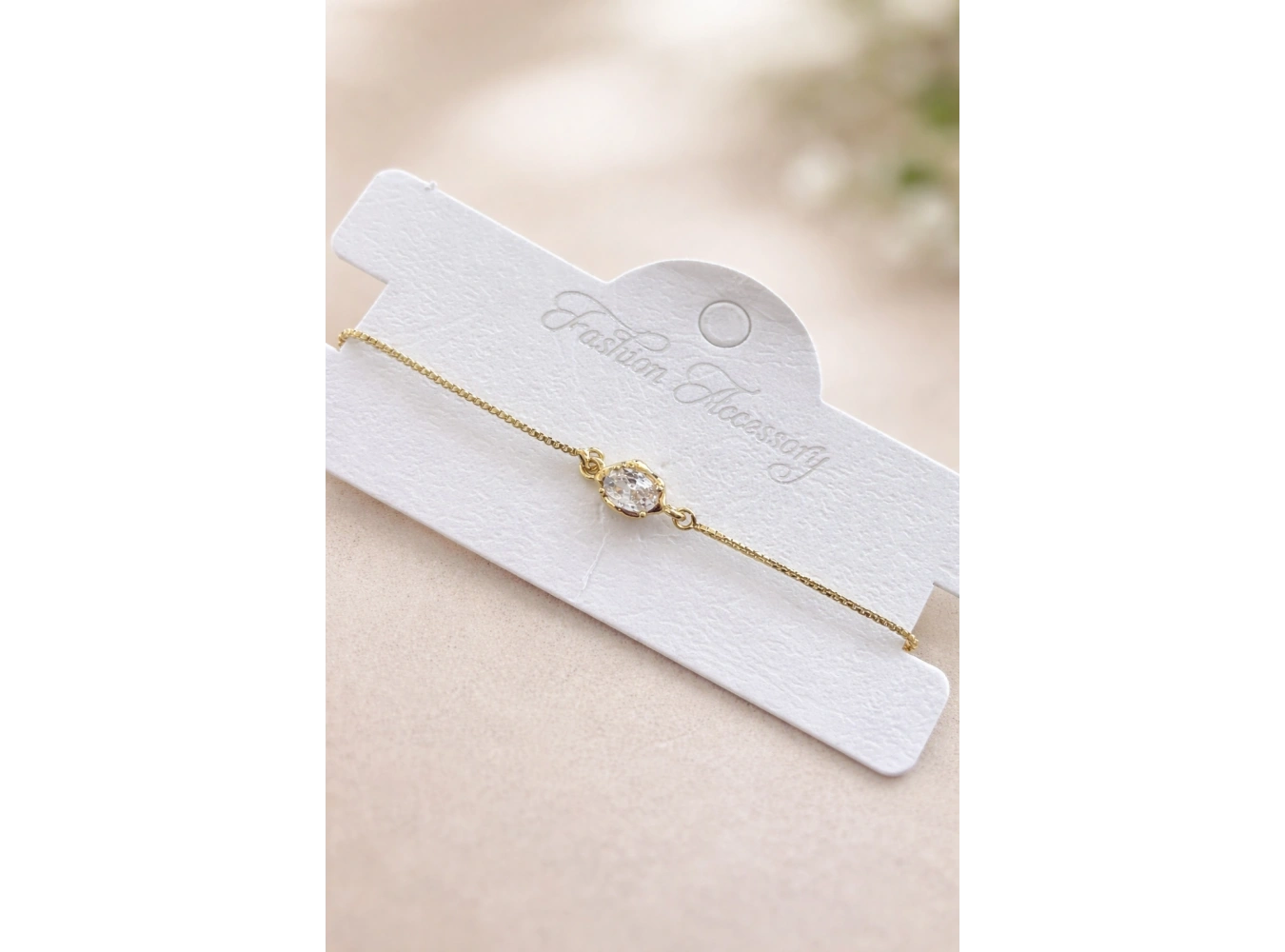 Altın Renk Taş Detaylı Bileklik