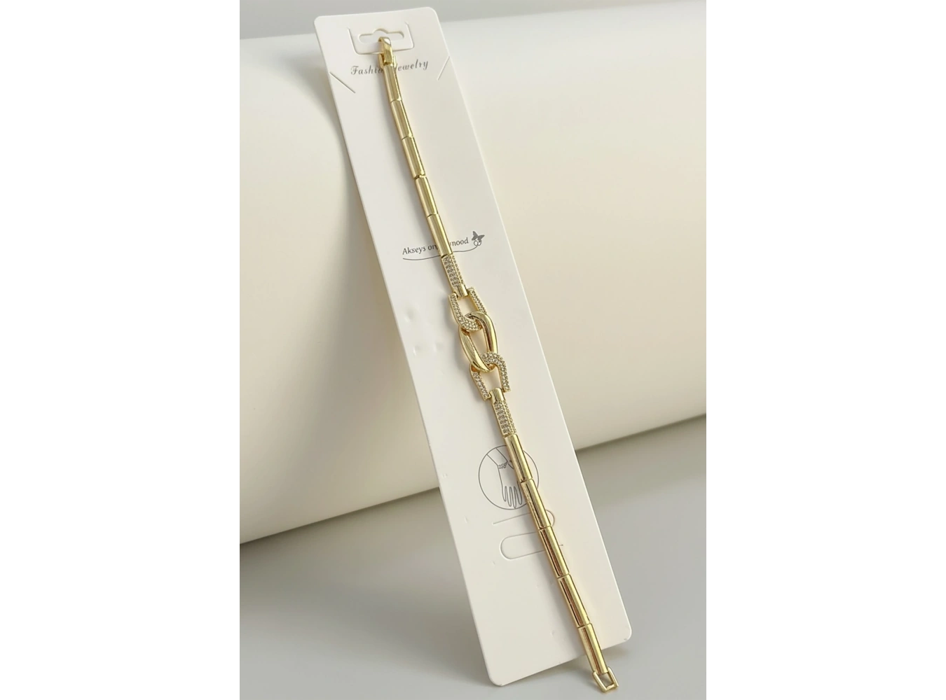 Altın Renk Taş Detaylı Bileklik