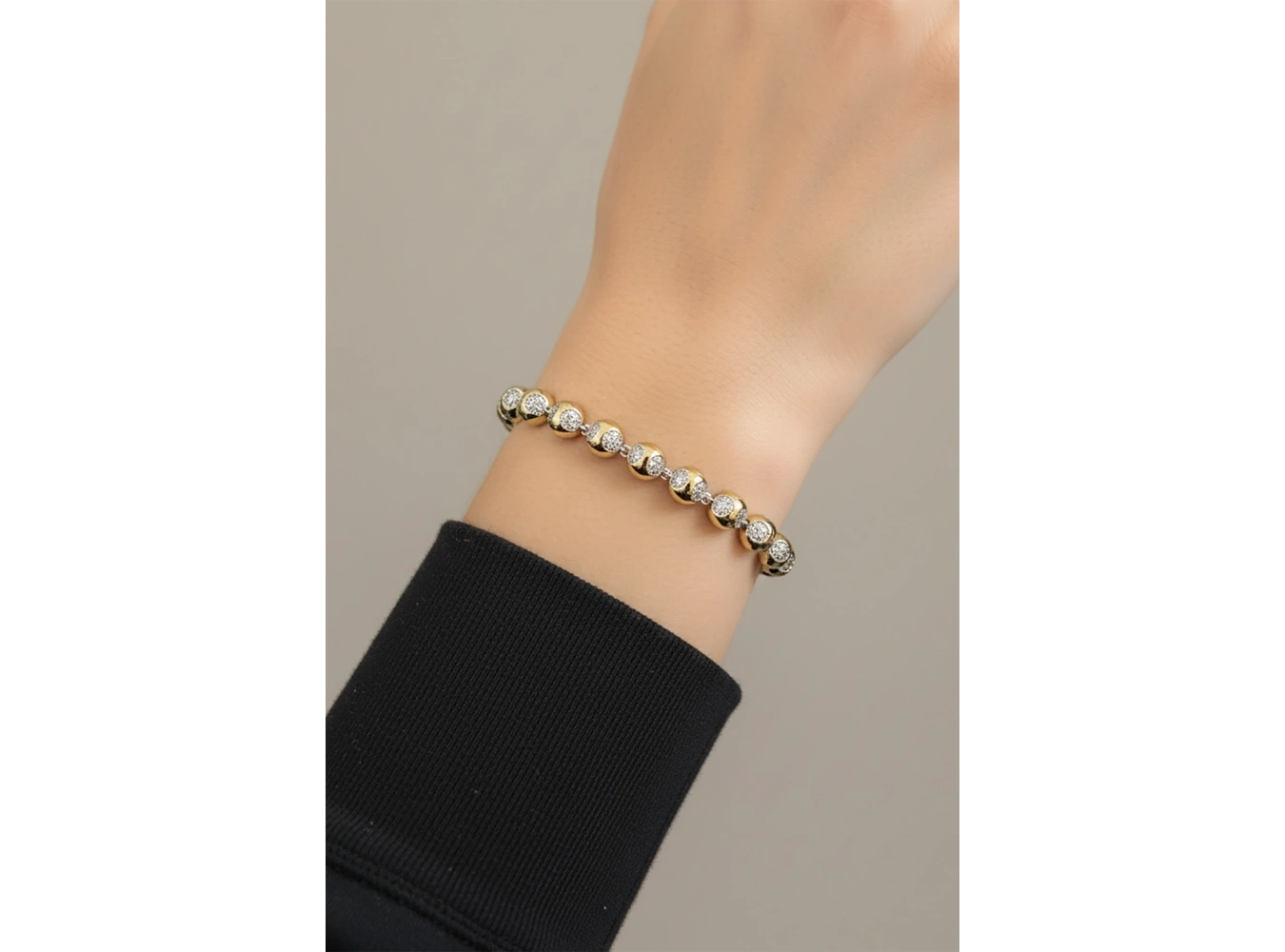 Altın Renk Taş Detaylı Çelik VİP Xuping Bileklik