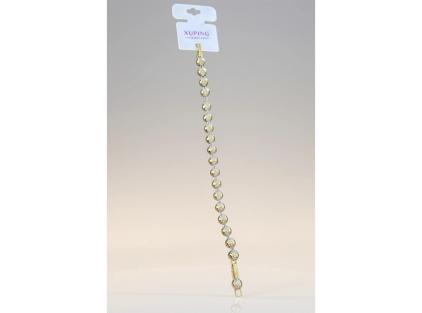 Altın Renk Taş Detaylı Çelik VİP Xuping Bileklik