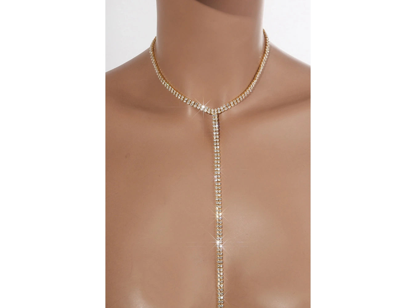 Altın Renk Taş Detaylı Kolye