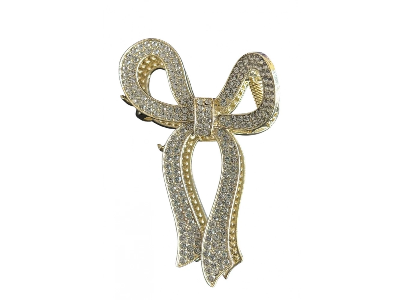 Altın Renk Taş Detaylı Kurdele Metal Mandal Toka