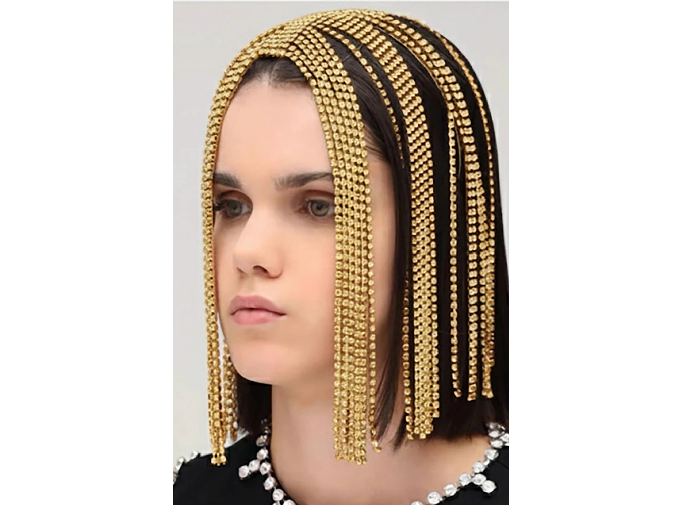 Altın Renk Taş Detaylı Saç Aksesuarı/Kına Aksesuarı