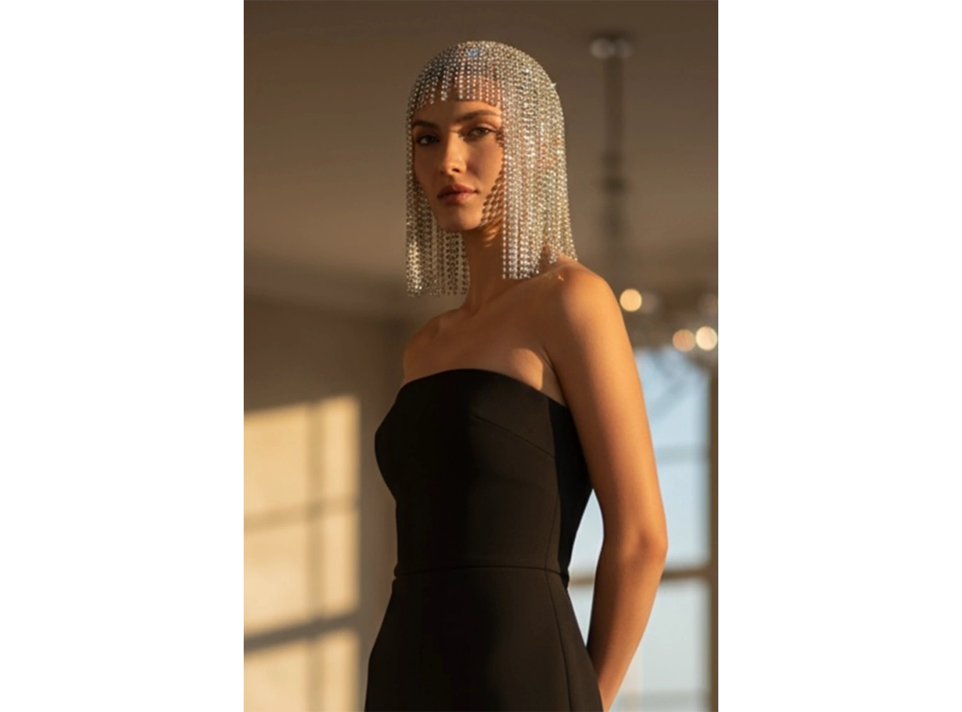 Altın Renk Taş Detaylı Saç Aksesuarı/Kına Aksesuarı