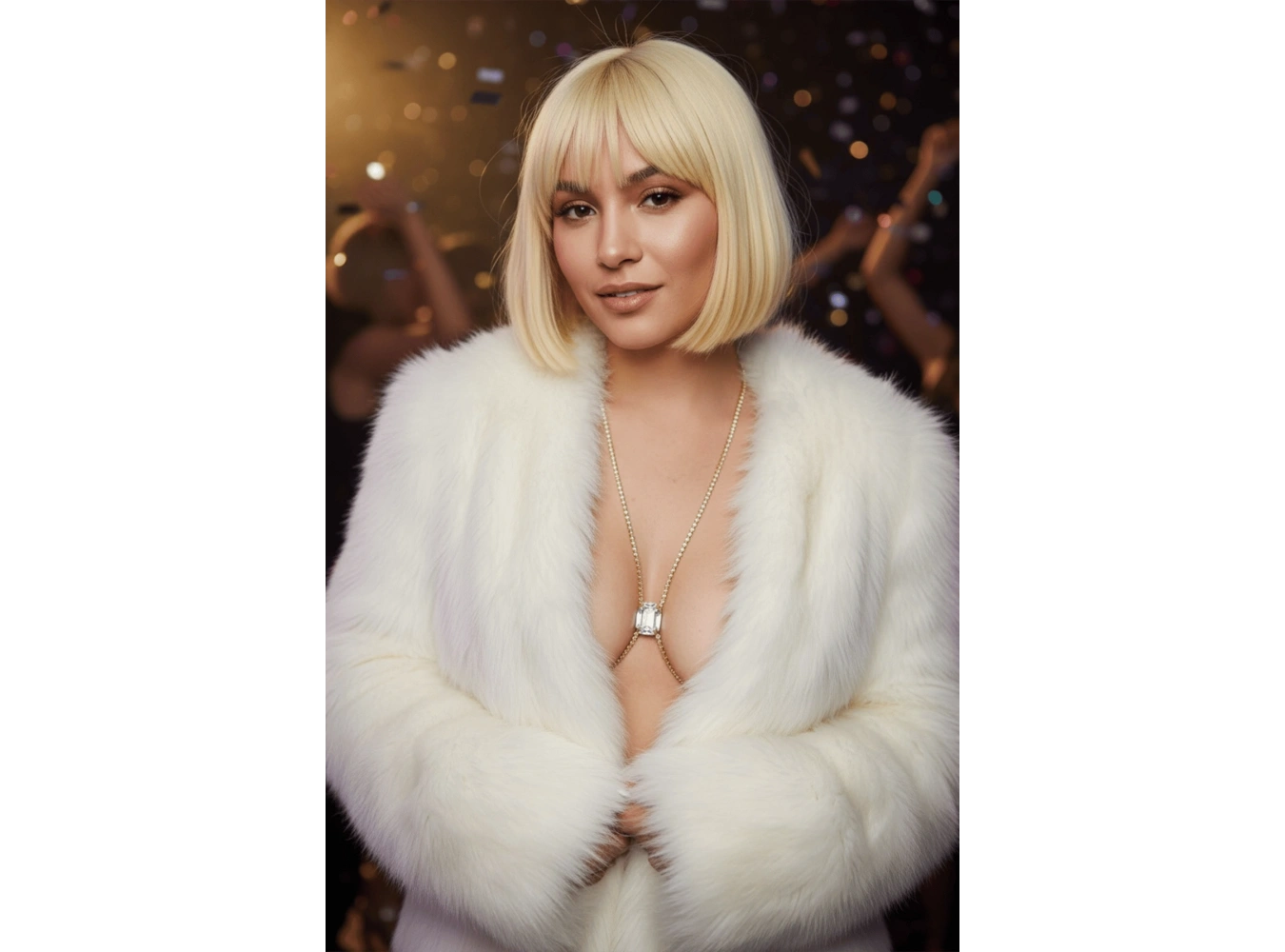 Altın Renk Taş Detaylı Tasarım Vücut Aksesuar