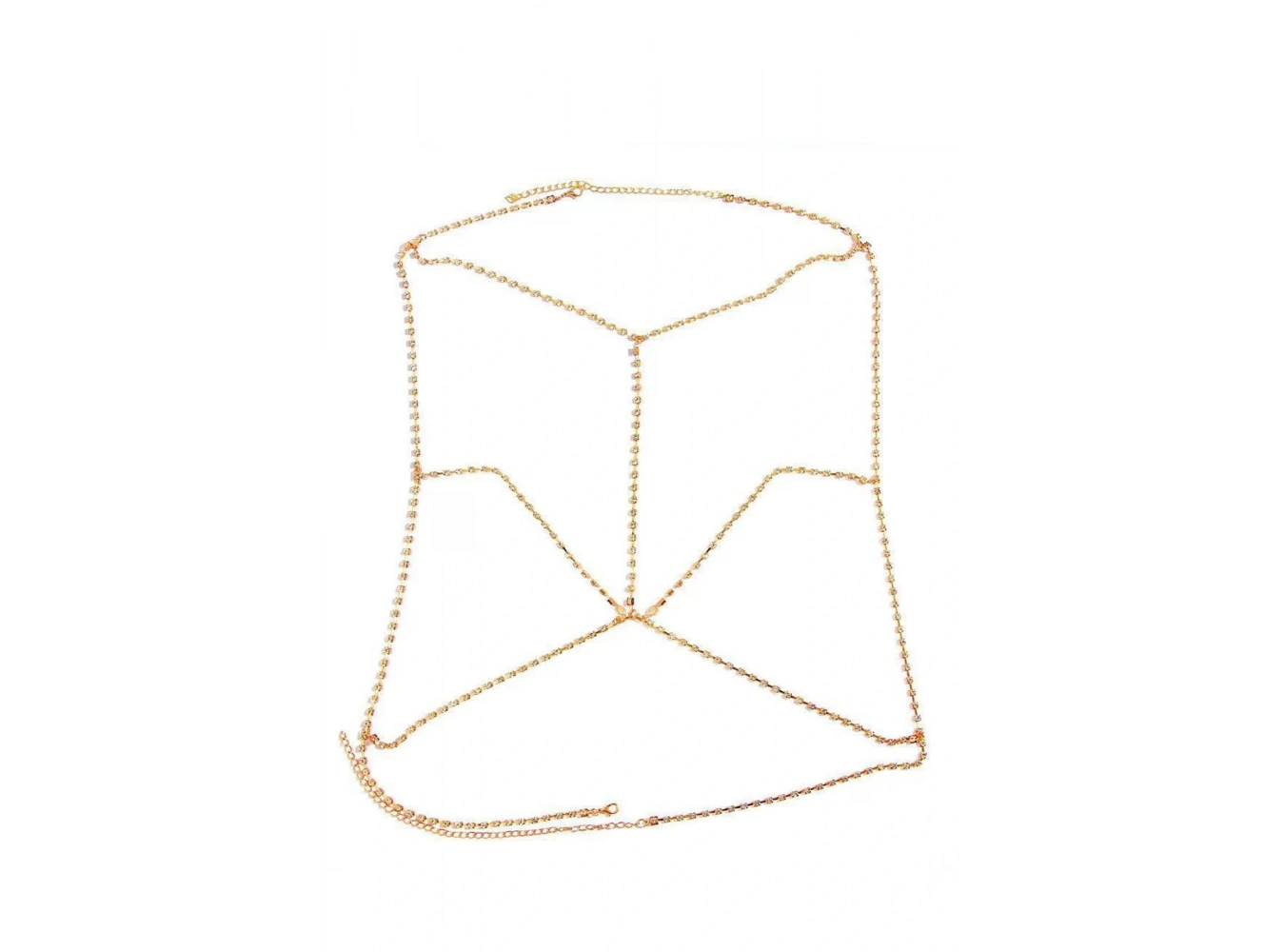 Altın Renk Taş Detaylı Tasarım Vücut Aksesuar