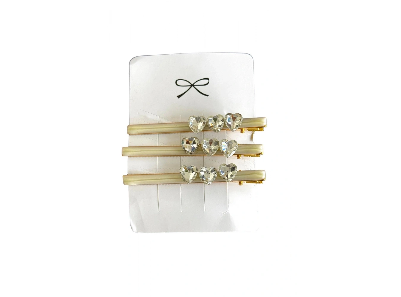 Altın Renk Taş Detaylı Üçlü Yan Toka