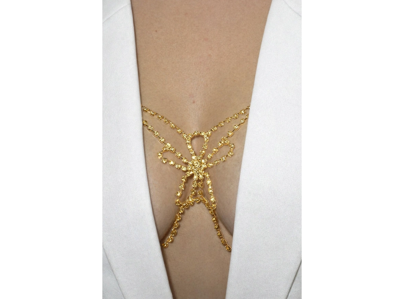 Altın Renk Taş Detaylı Vücut Aksesuarı