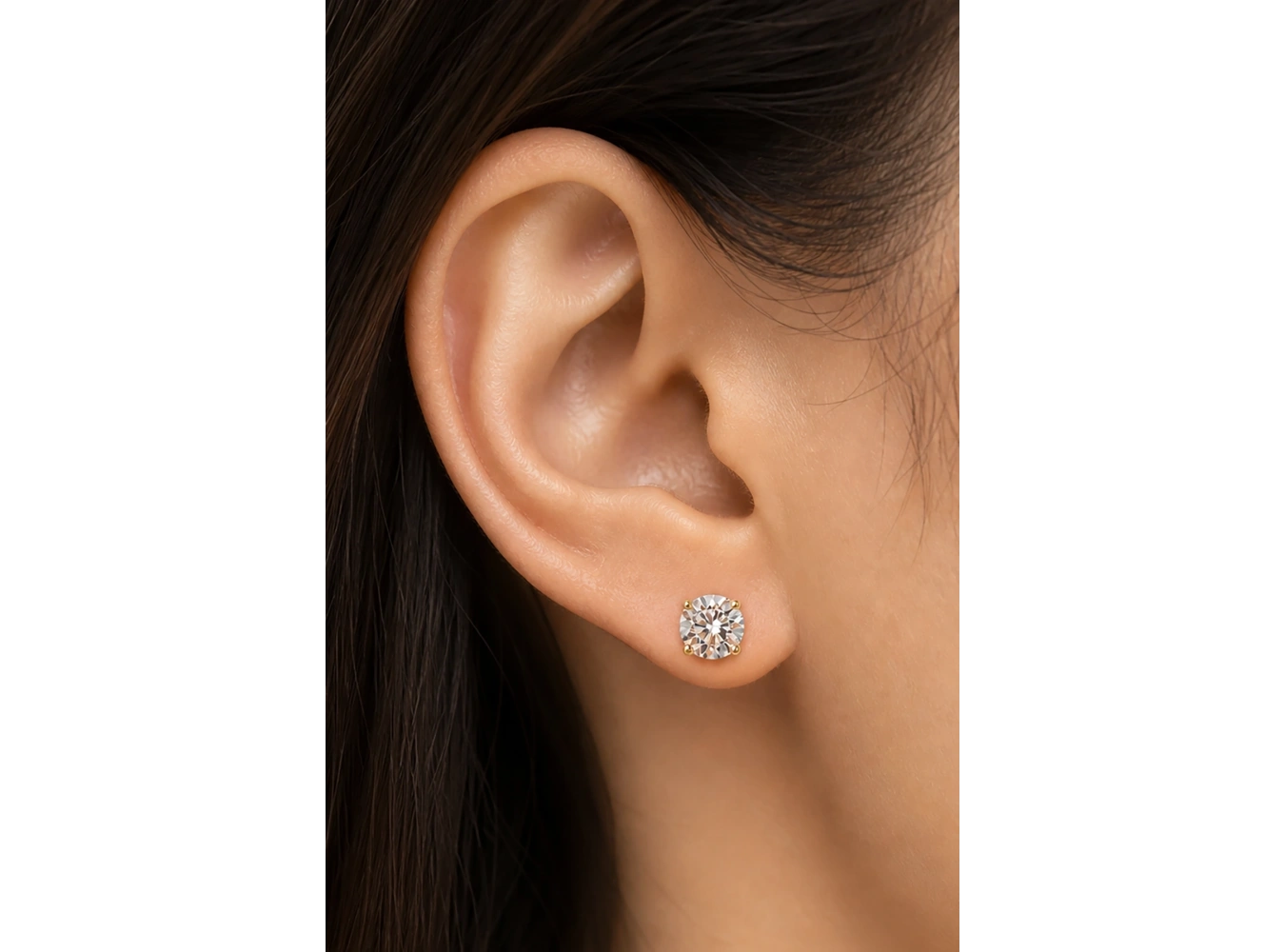 Altın Renk Taş Detaylı Xuping Küpe (Çift)